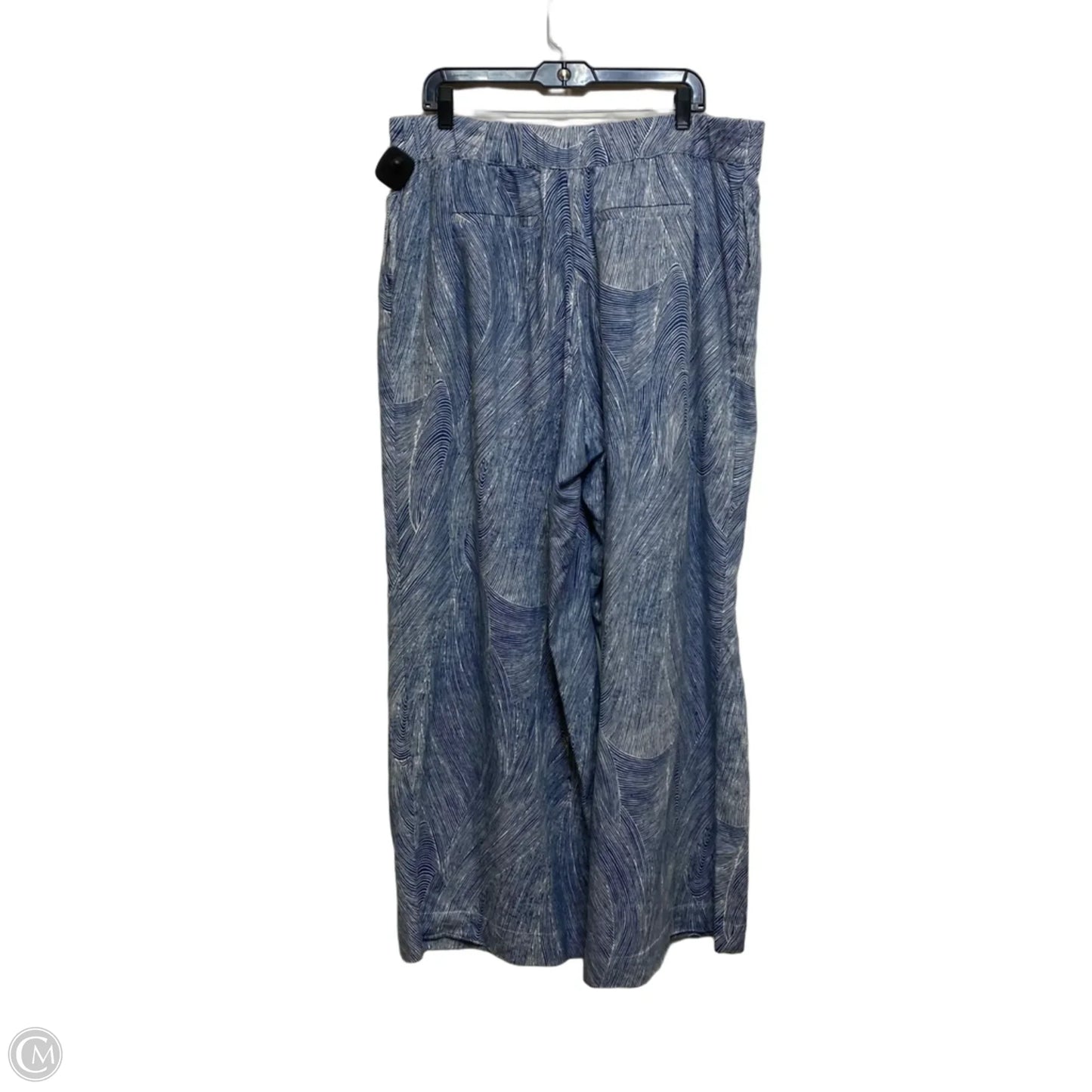 Pants Designer By Noel In Blue & White, Size: L