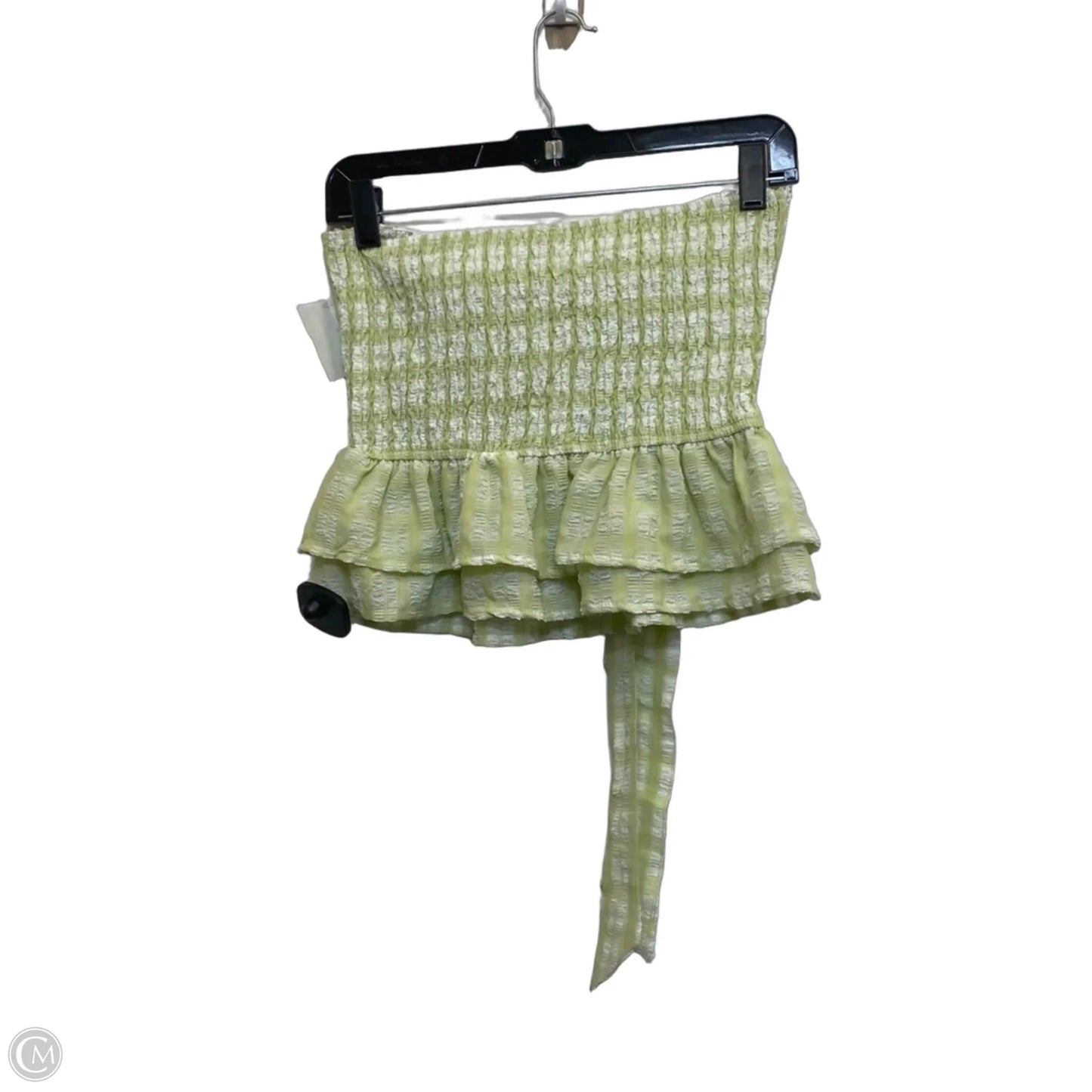 Top Sleeveless By Lena In Green & White, Size: S