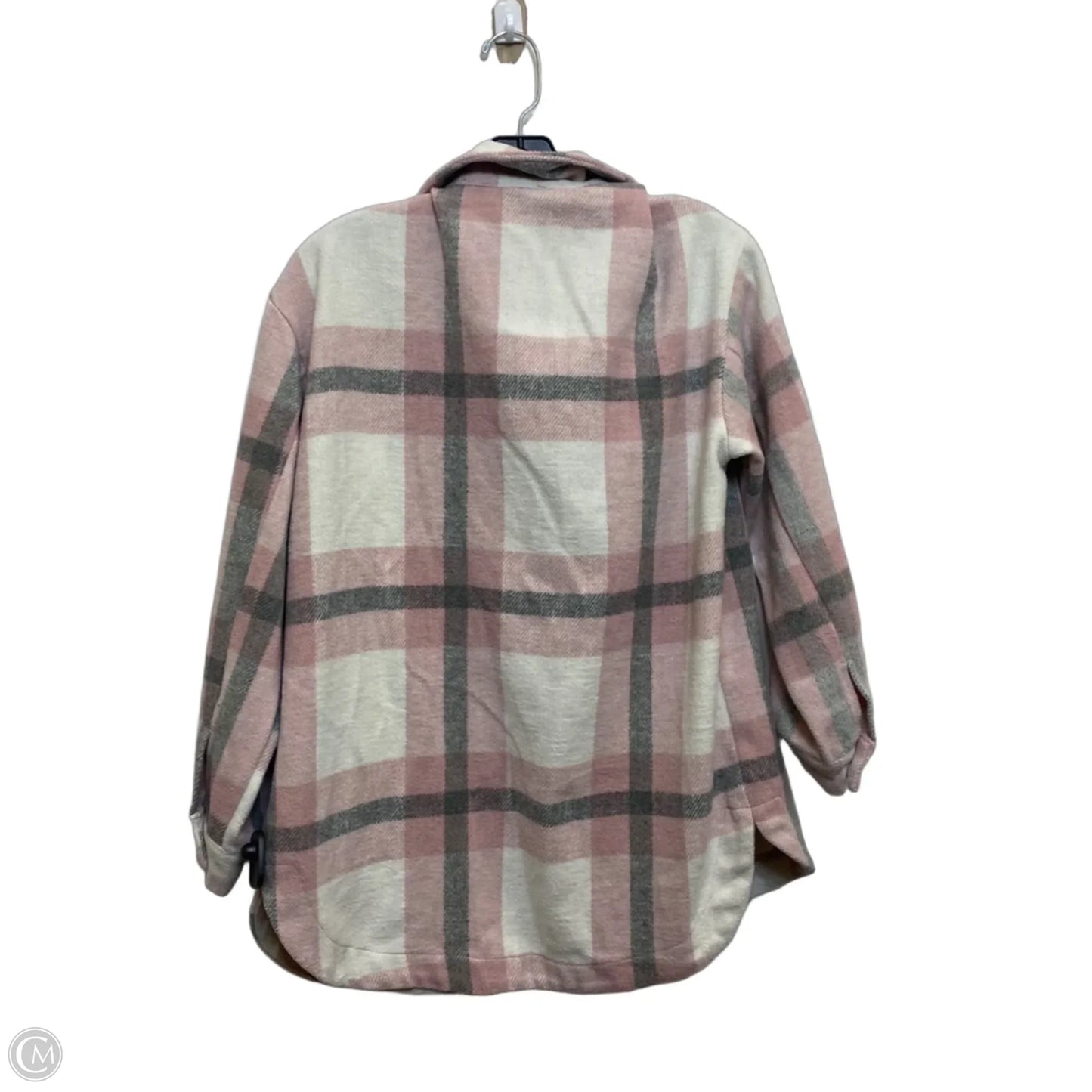 Jacket Shirt By Btfbm In Grey & Pink, Size: S