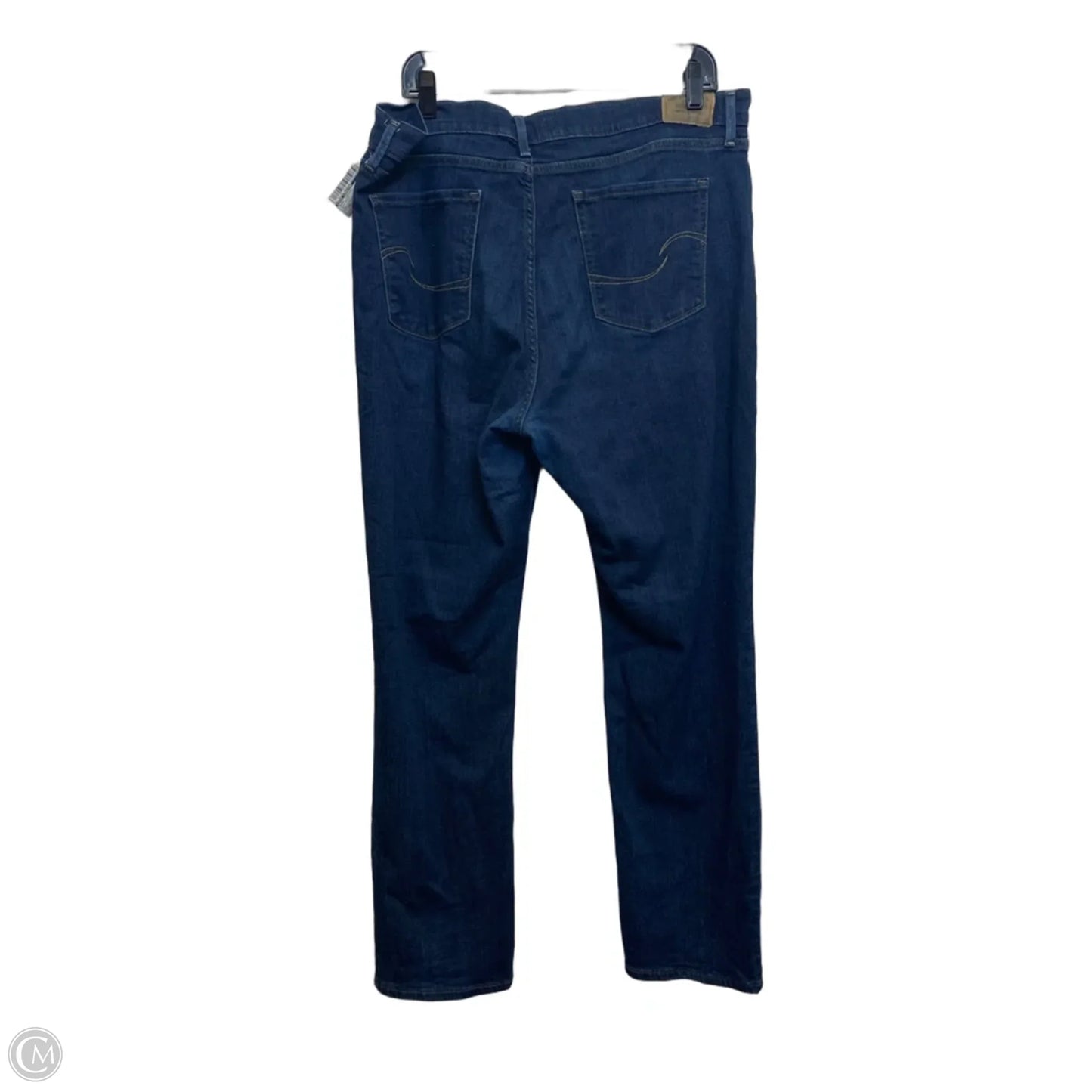Jeans Straight By Levis Signature In Blue Denim, Size: 18