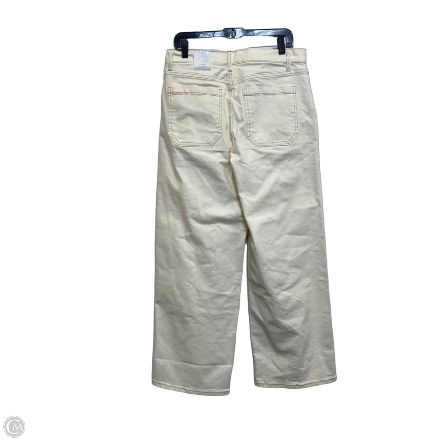 Jeans Wide Leg By Time And Tru In Cream Denim, Size: 12
