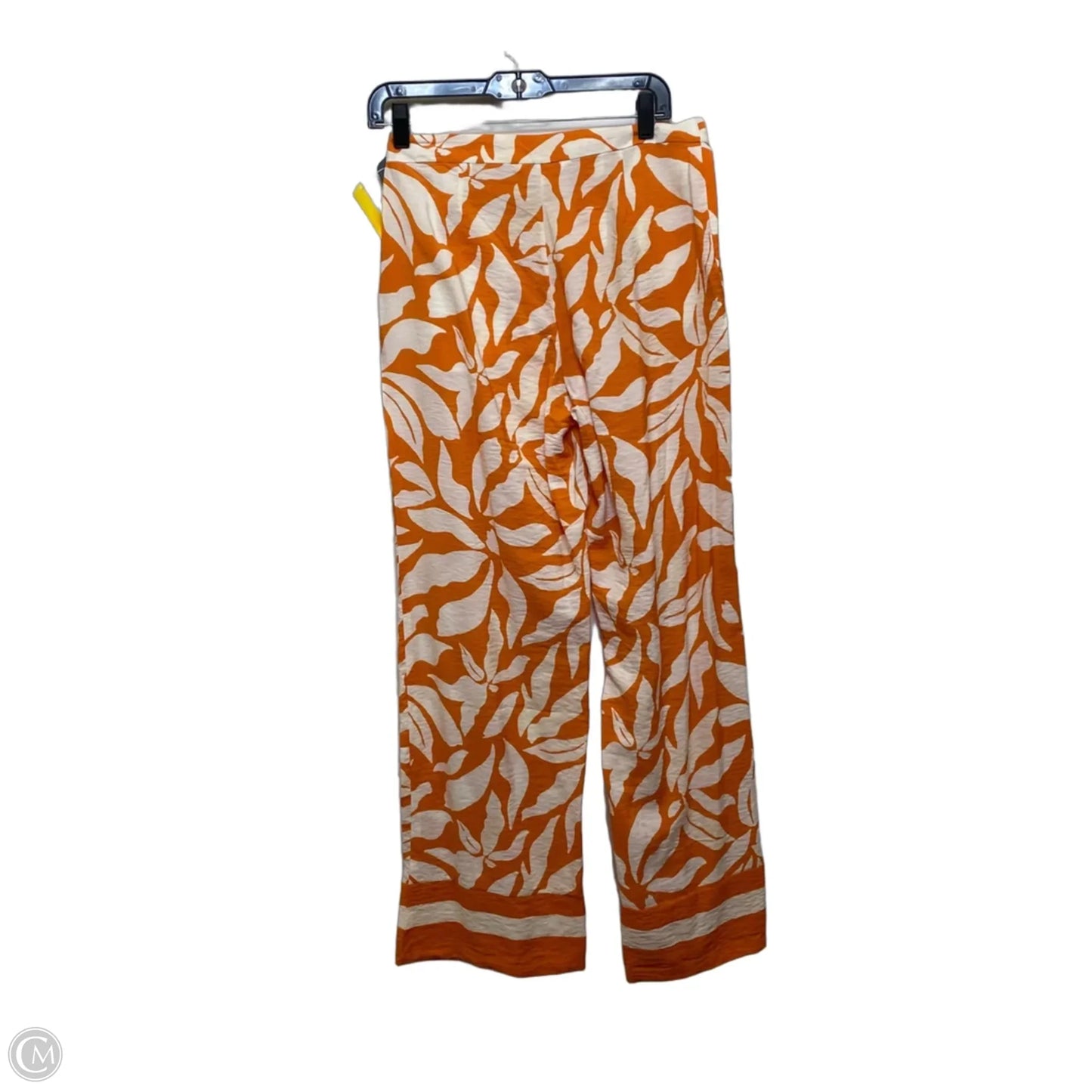 Pants Wide Leg By H&m In Cream & Orange, Size: 6