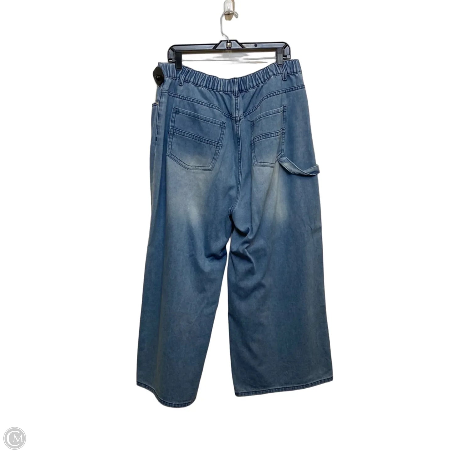 Jeans Wide Leg By Shein In Blue Denim, Size: 2x