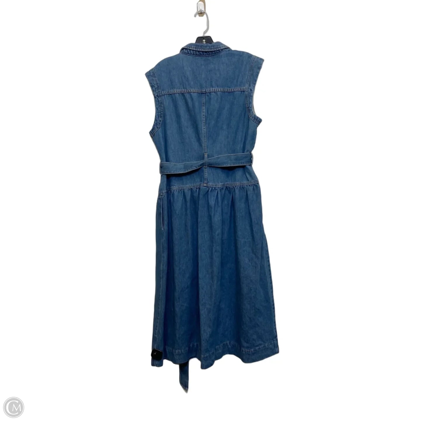 Dress Casual Midi By Universal Thread In Blue Denim, Size: L