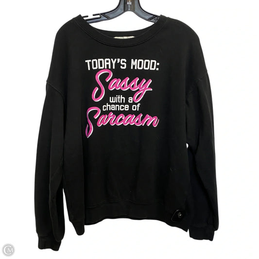 Sweatshirt Crewneck By Wound Up In Black, Size: Xl