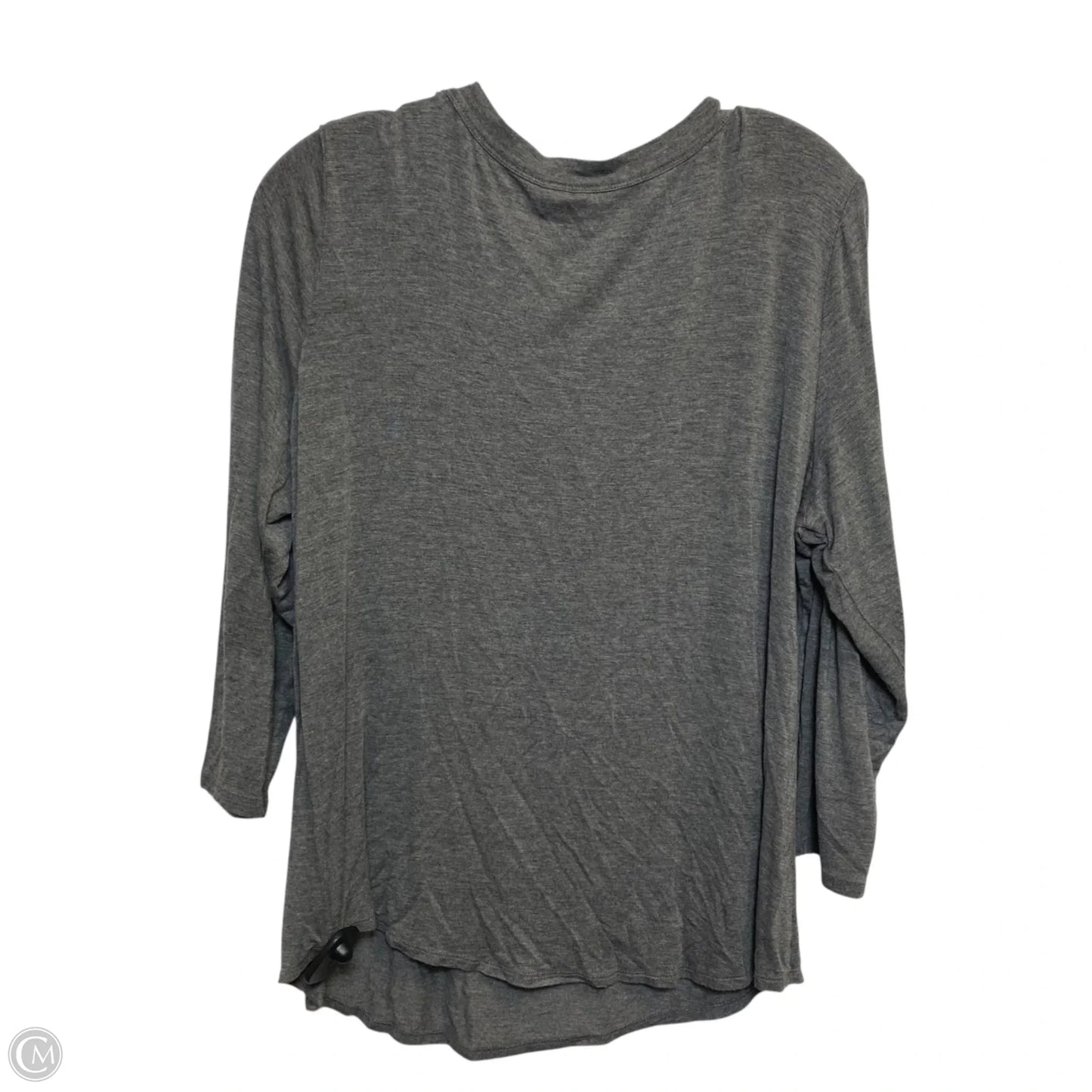 Top Long Sleeve By Cato In Grey, Size: L