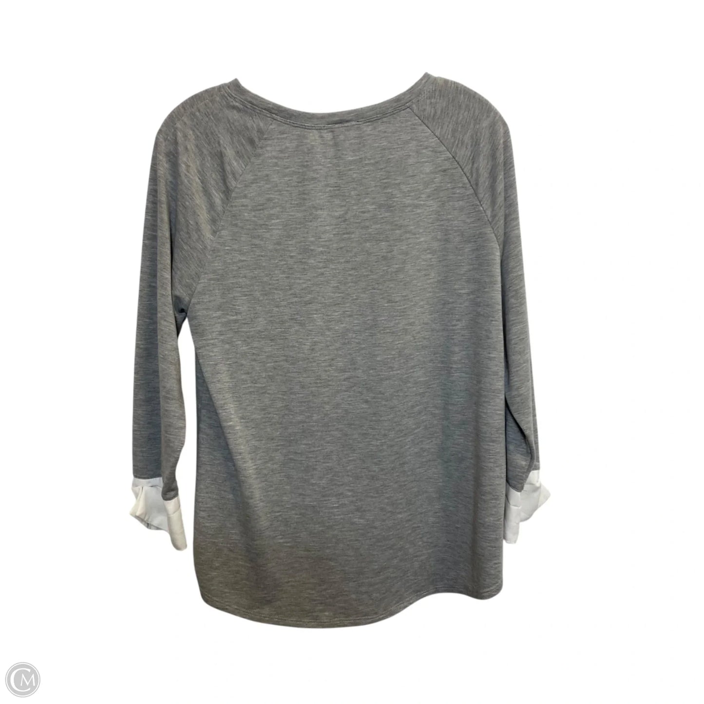 Top Long Sleeve By New Directions In Grey, Size: M