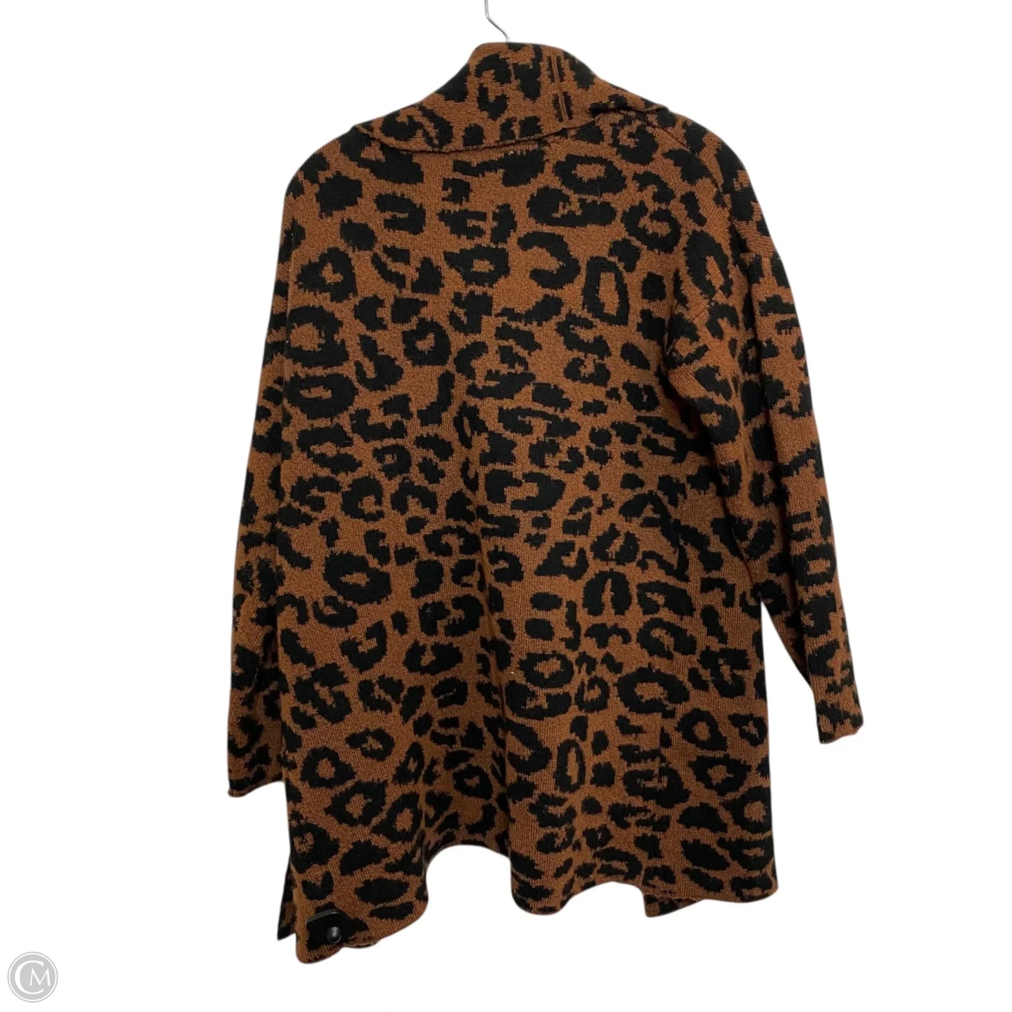 Sweater Cardigan By Time And Tru In Animal Print, Size: S