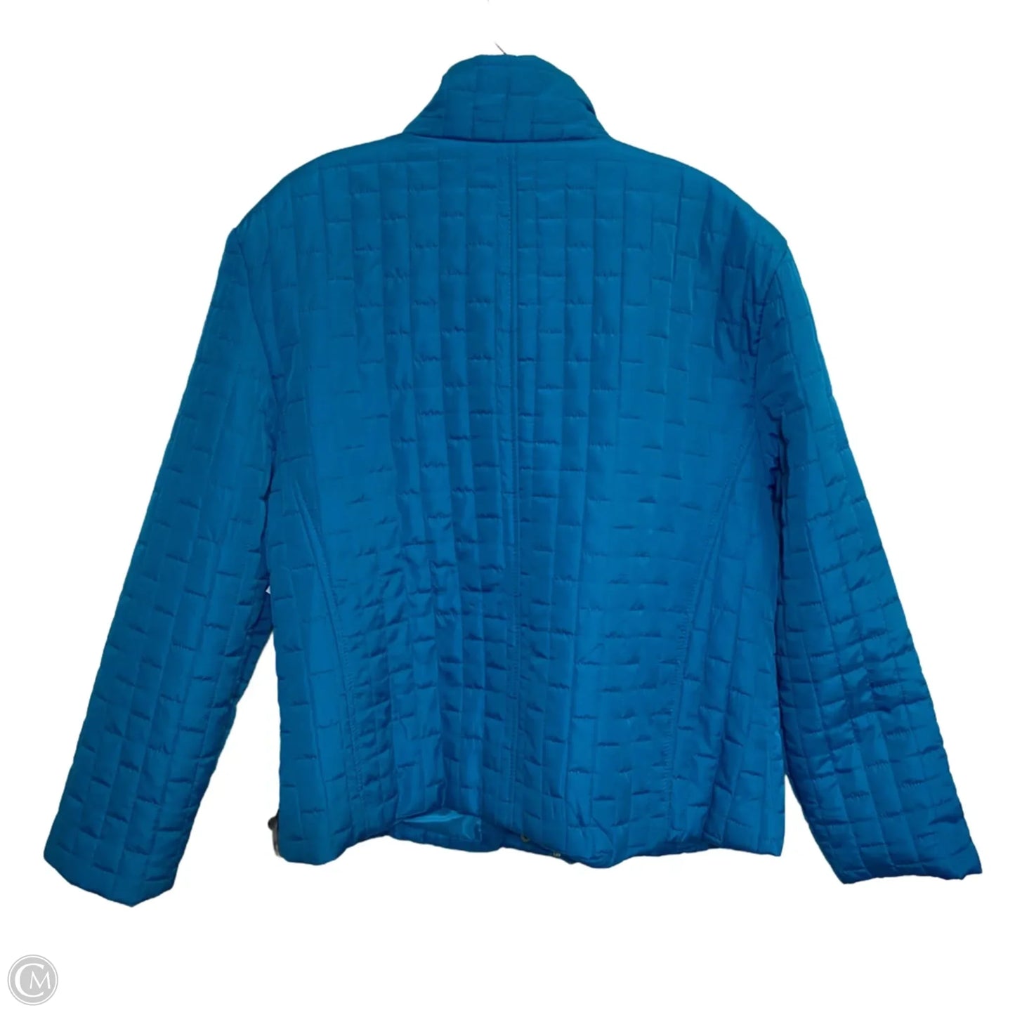 Jacket Puffer & Quilted By Jane Ashley In Blue, Size: Xl