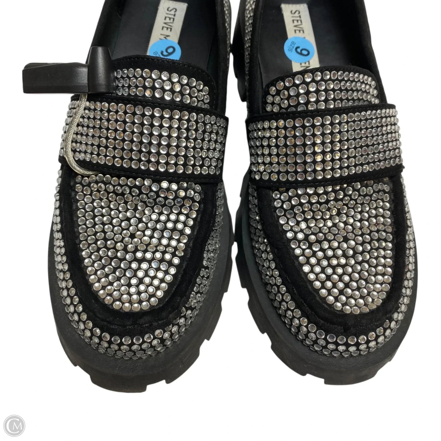 Shoes Flats By Steve Madden In Black & Silver, Size: 6