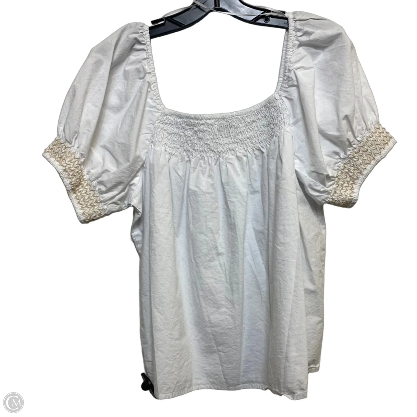 Top Short Sleeve By Wonderly In White, Size: L
