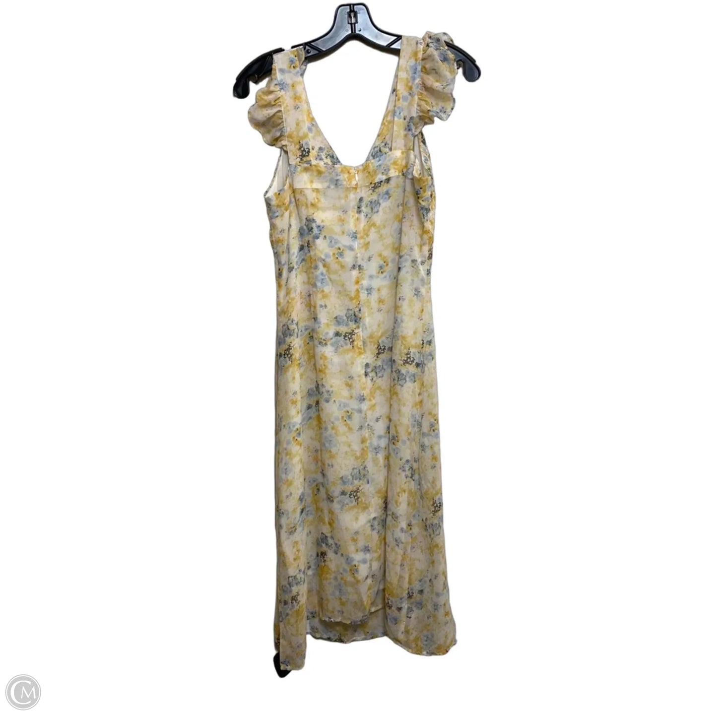 Dress Casual Midi By Simple Retro In Yellow, Size: L