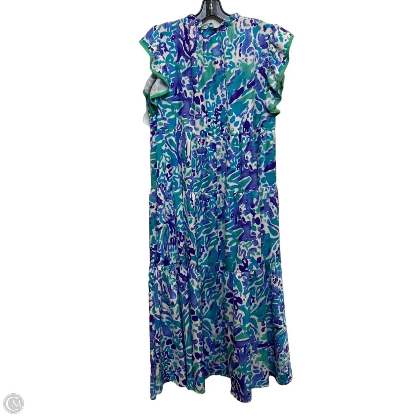 Dress Casual Midi By Umgee In Blue & Green, Size: L