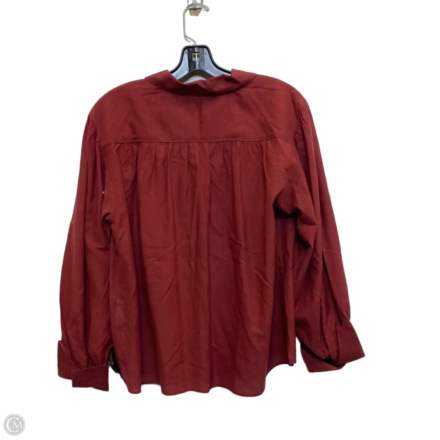 Top Long Sleeve By Madewell In Red, Size: M
