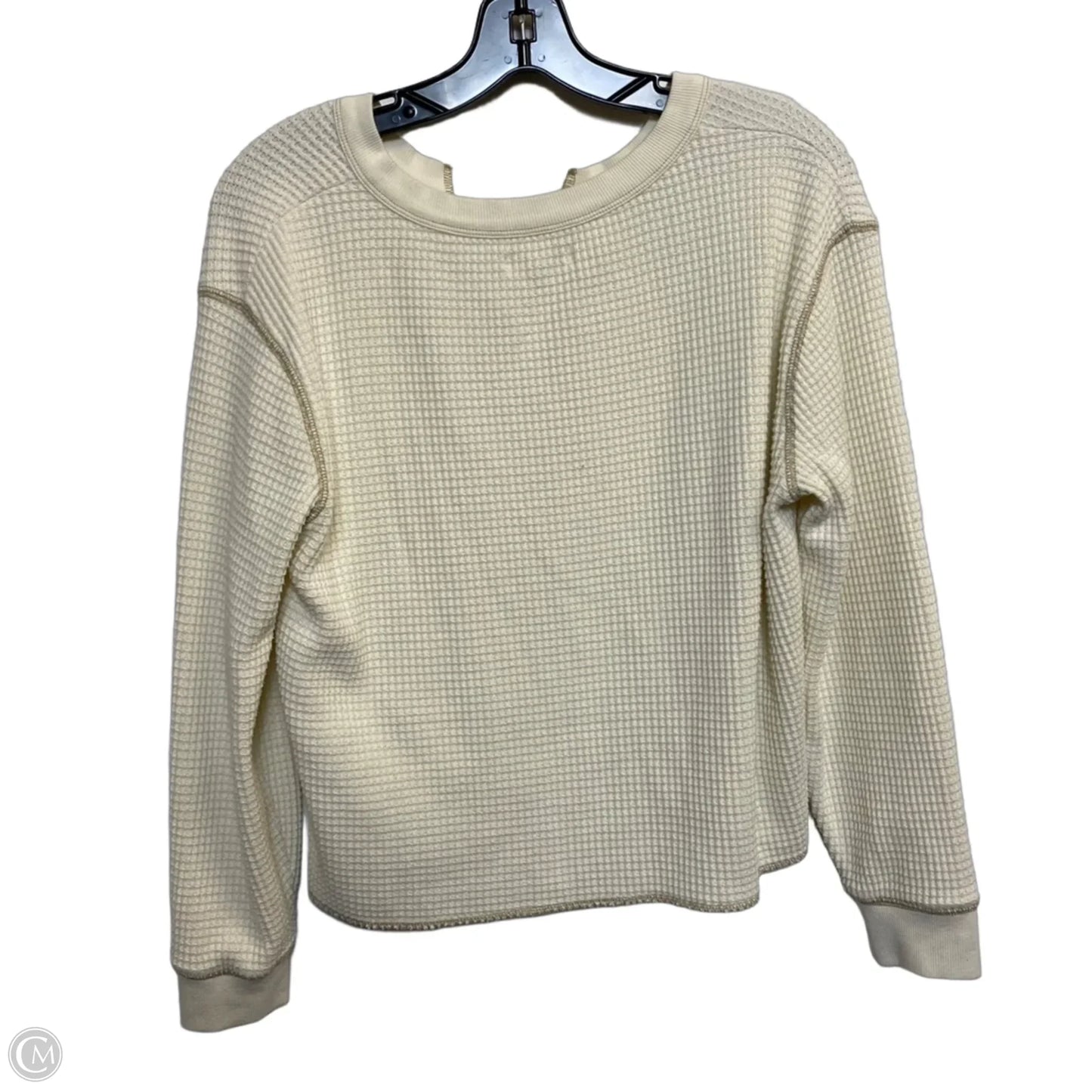 Top Long Sleeve By Madewell In Cream, Size: M