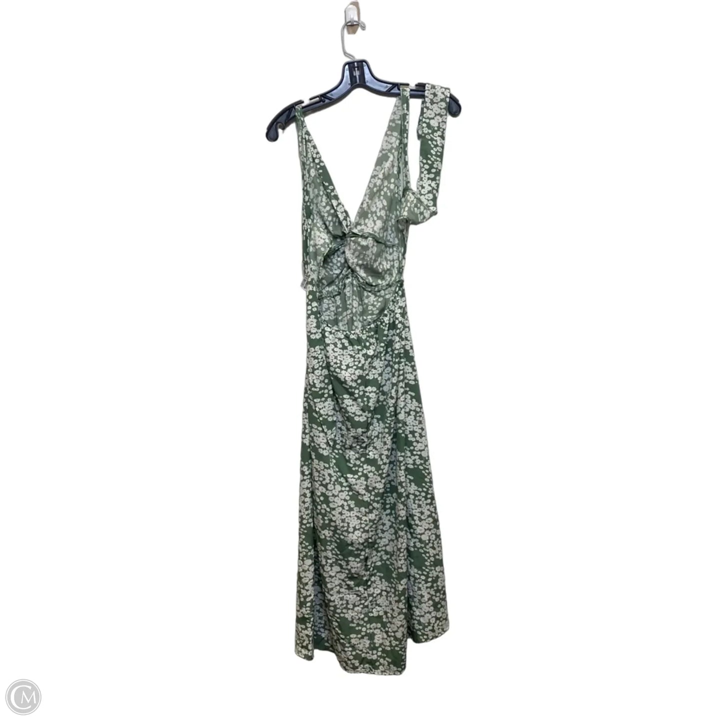 Dress Casual Maxi By Shein In Green & White, Size: S