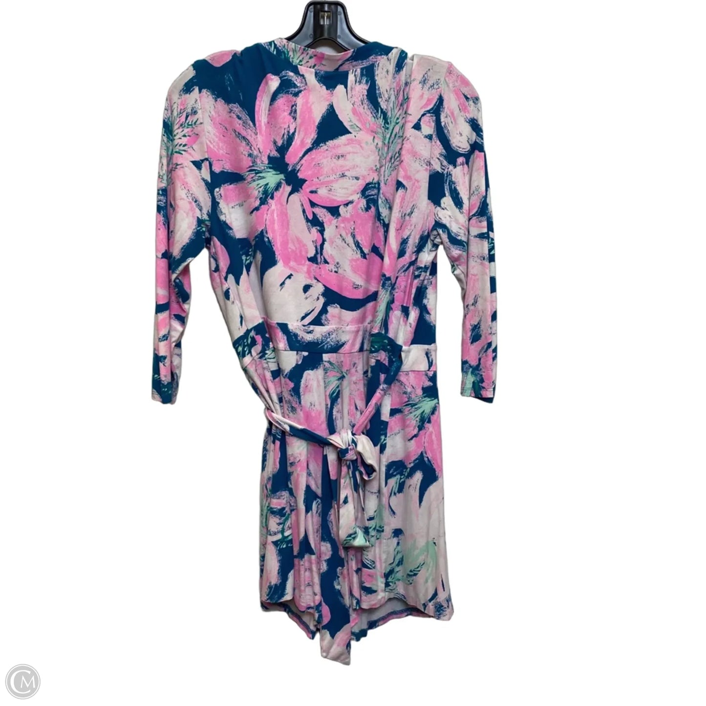Romper Designer By Lilly Pulitzer In Green & Pink, Size: L