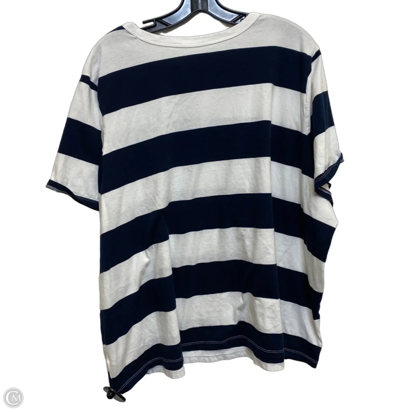 Top Short Sleeve By Old Navy In Blue & White, Size: 3x