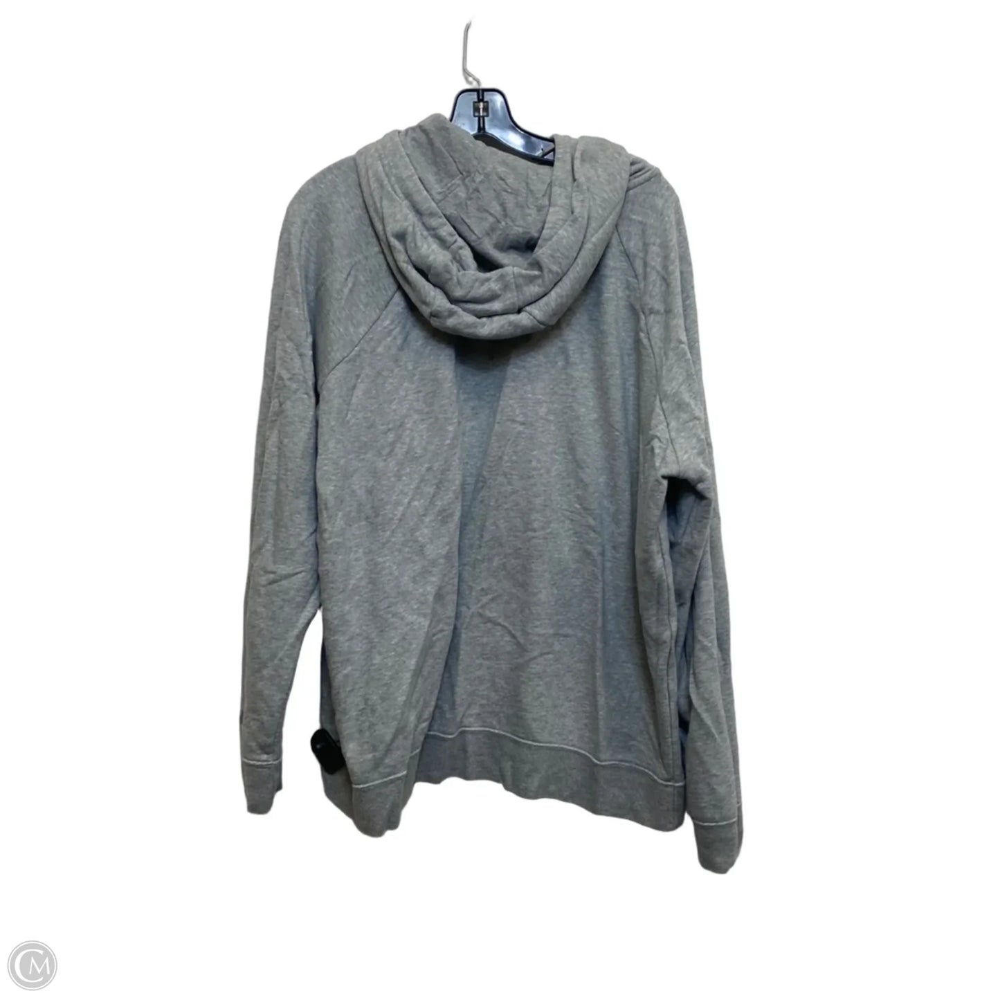 Athletic Sweatshirt Hoodie By Nike In Grey, Size: Xxl