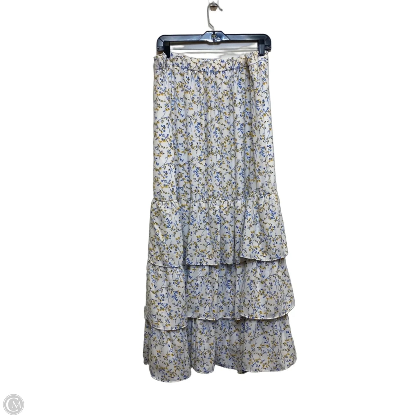 Skirt Maxi By Kaari Blue In Blue & White, Size: 2x