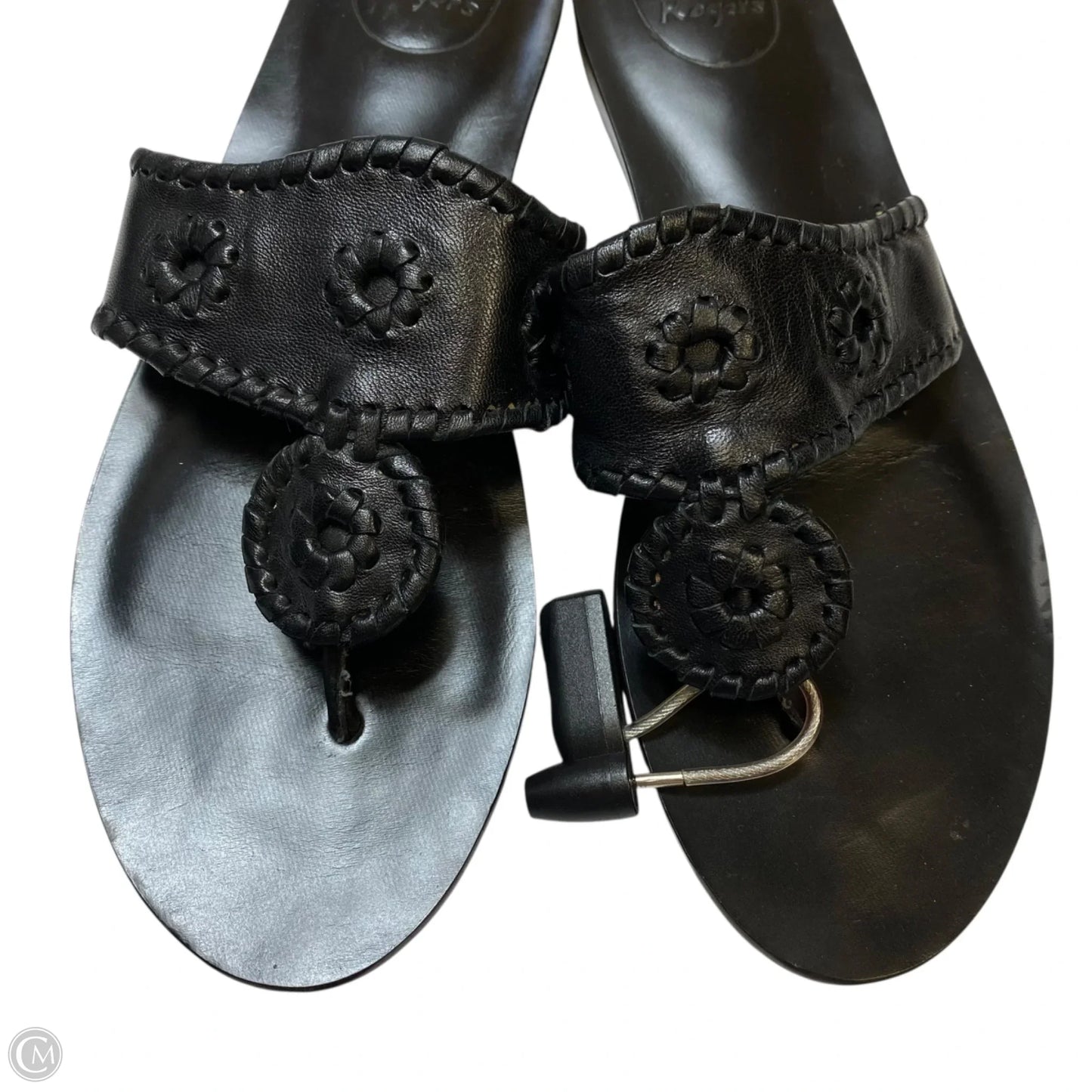 Sandals Designer By Jack Rogers In Black, Size: 8.5