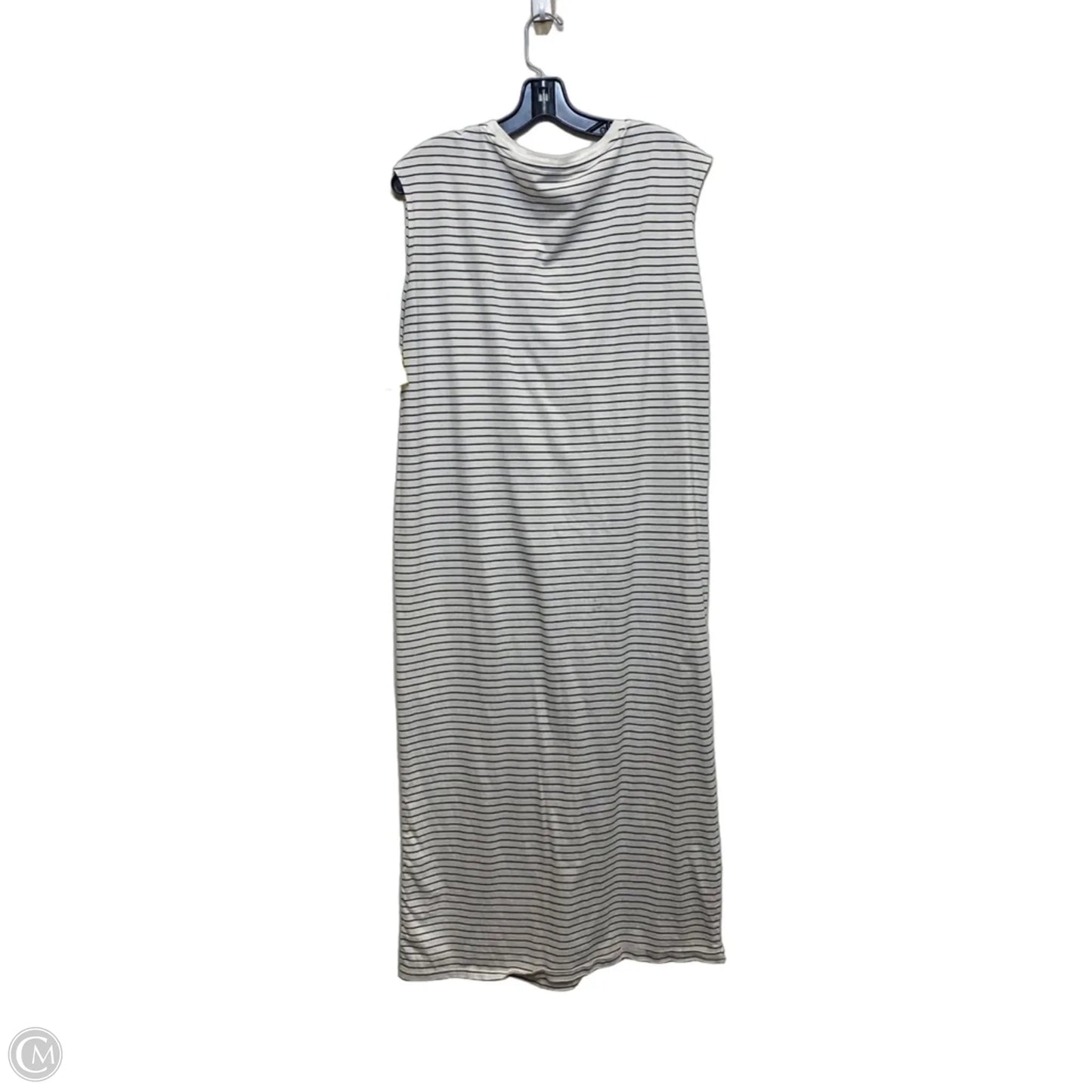 Dress Casual Midi By Old Navy In Blue & White, Size: L