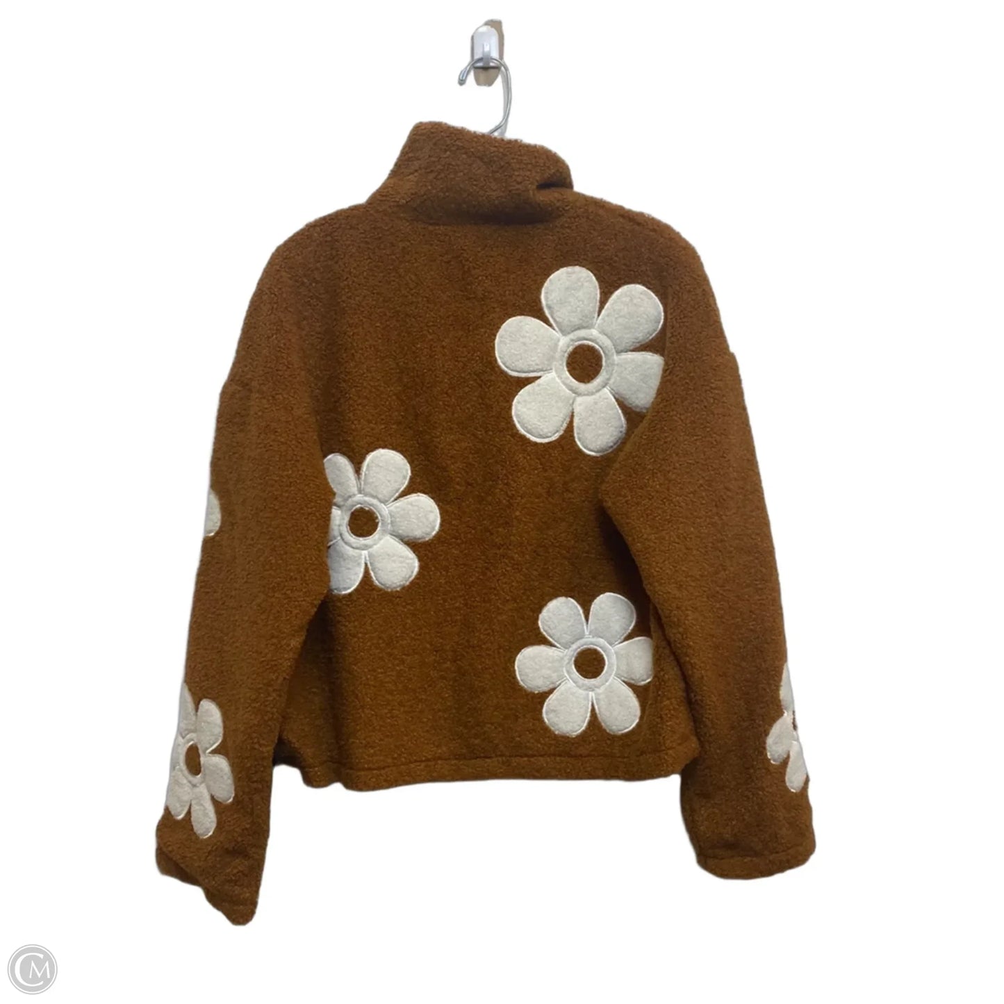 Jacket Faux Fur & Sherpa By Cmf In Brown, Size: S