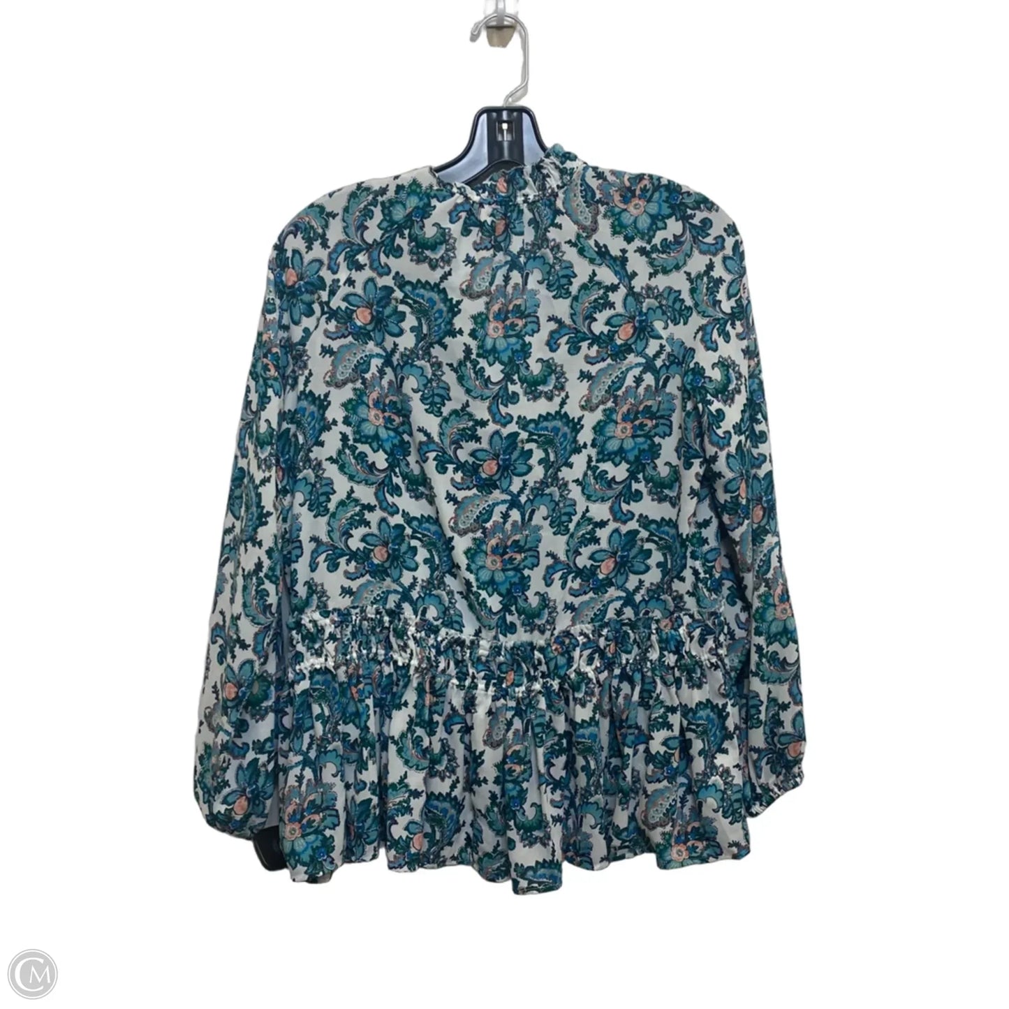 Top Long Sleeve By Loft In Blue & Green, Size: Xs