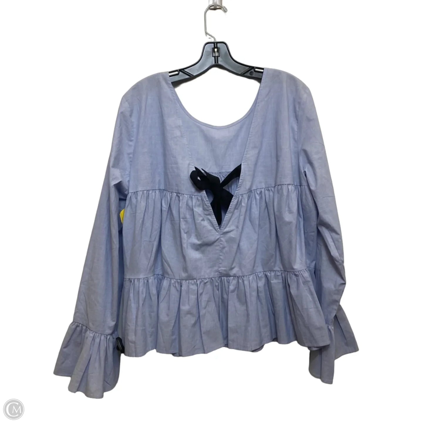 Top Long Sleeve By Express In Blue, Size: L