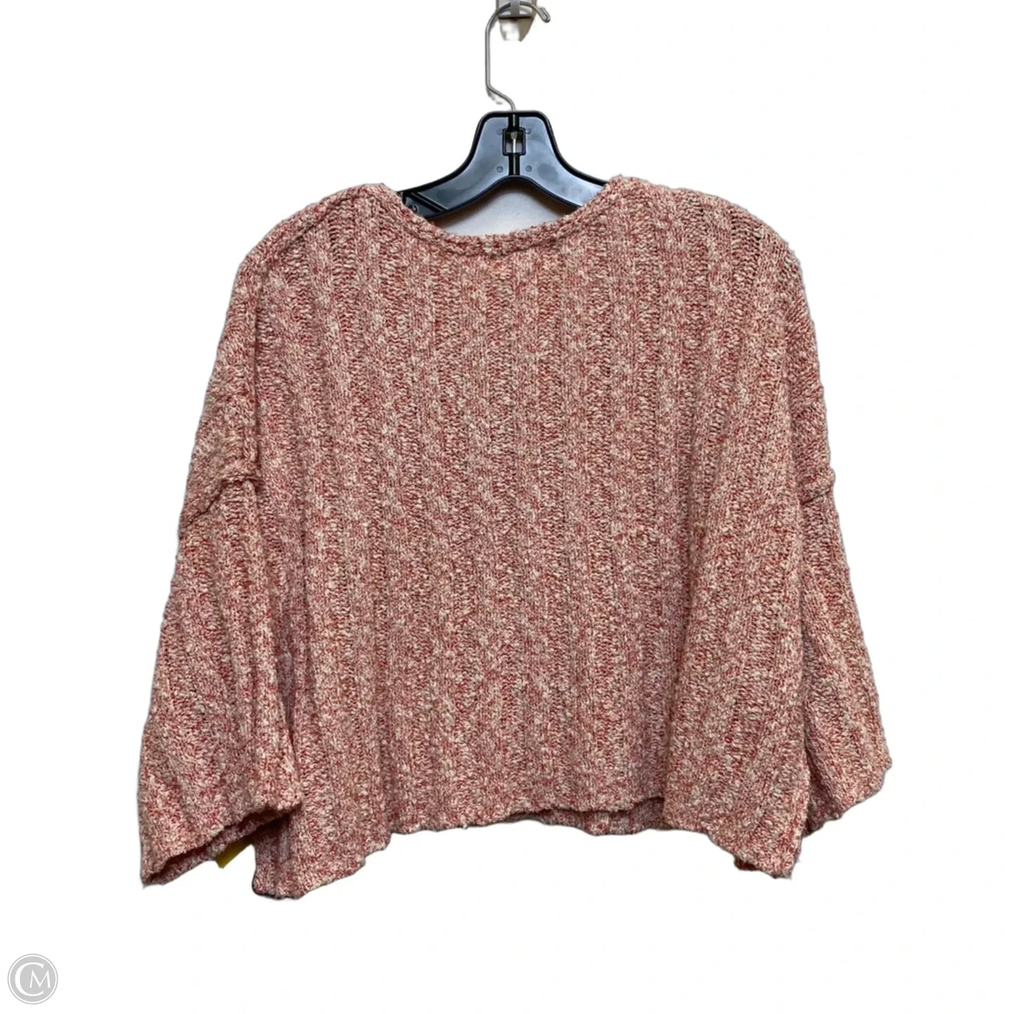 Sweater Short Sleeve By Peach Love Cream California In Red, Size: L