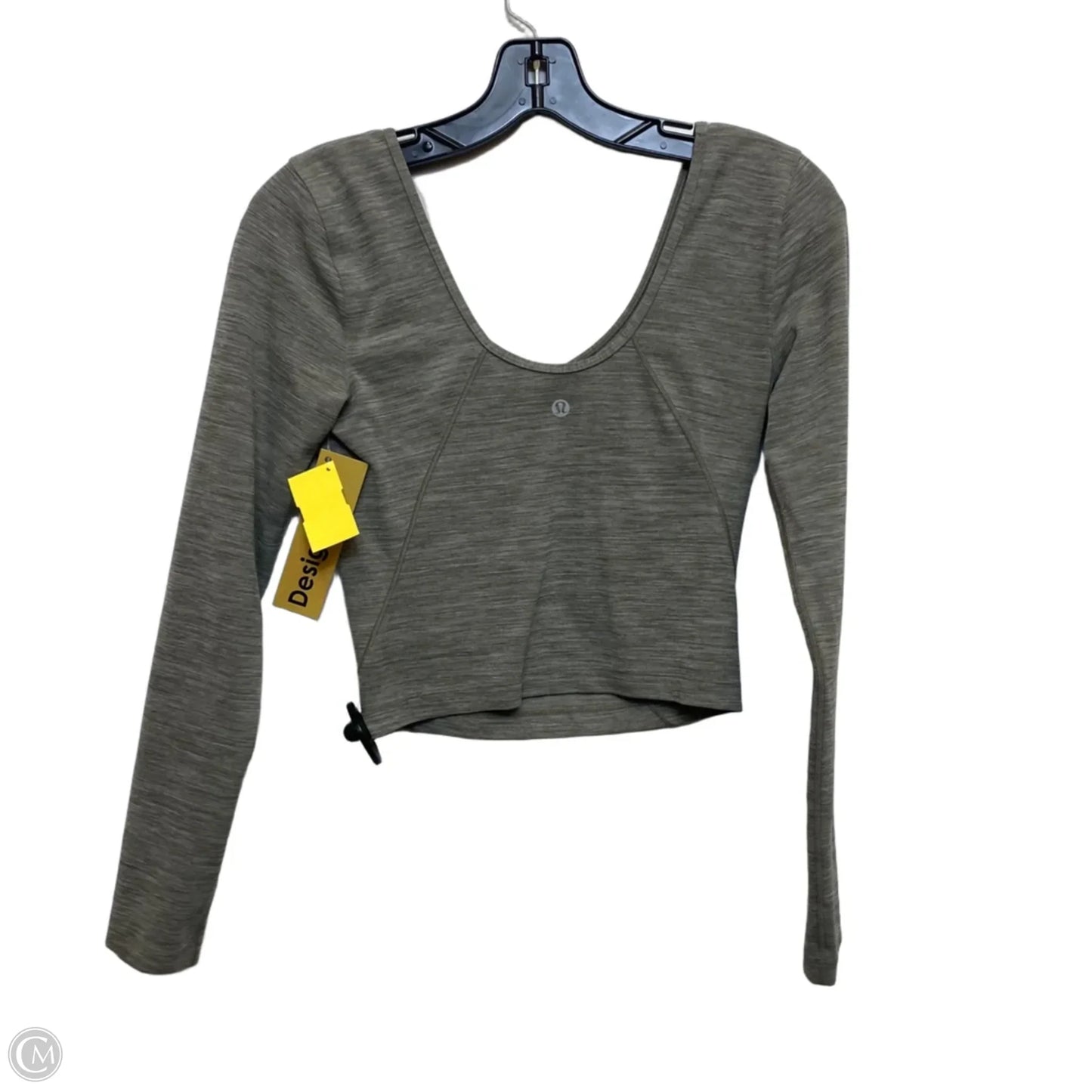 Athletic Top Long Sleeve Crewneck Designer By Lululemon In Green, Size: S