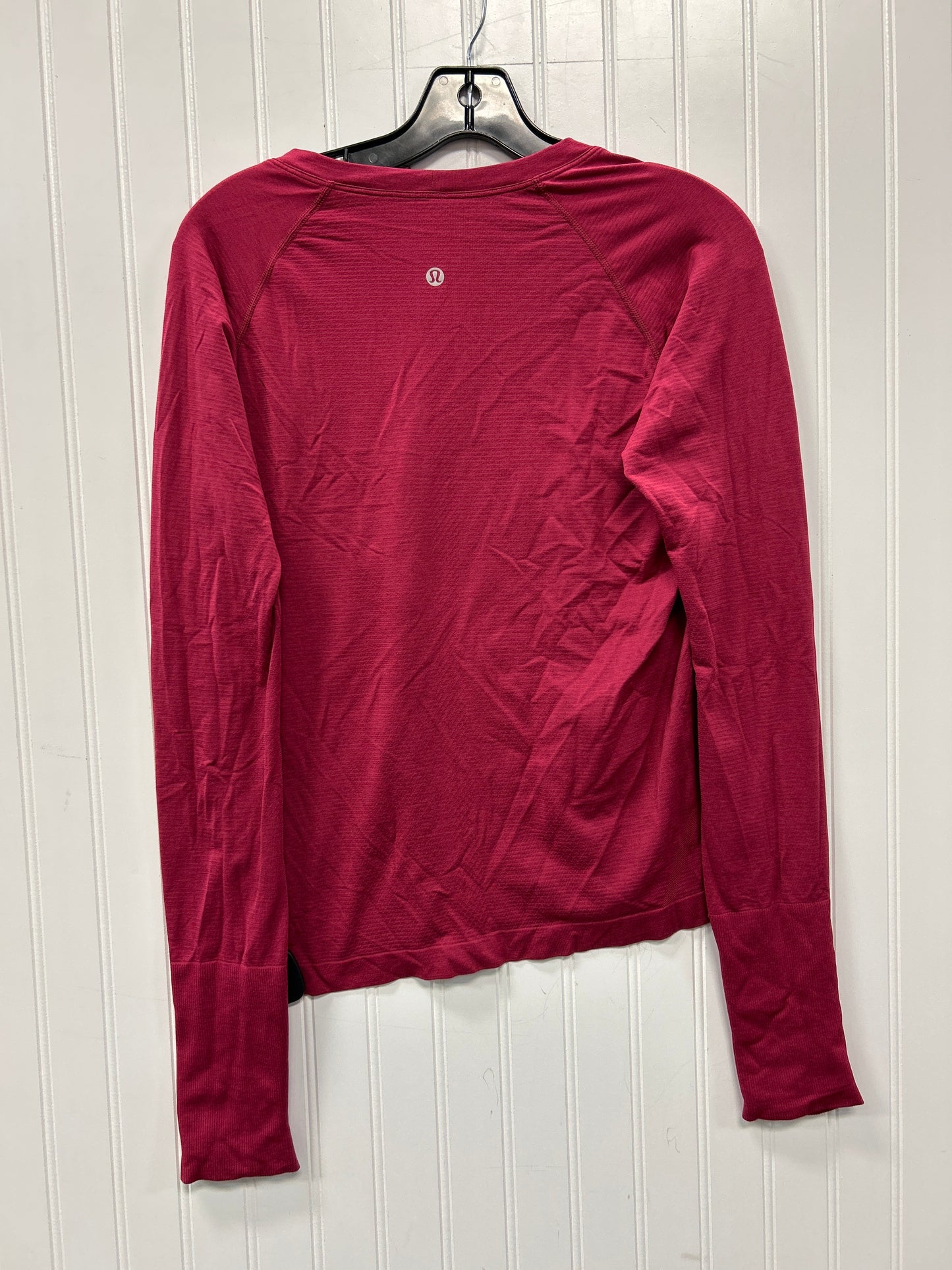 Athletic Top Ls Crewneck By Lululemon In Pink, Size:M