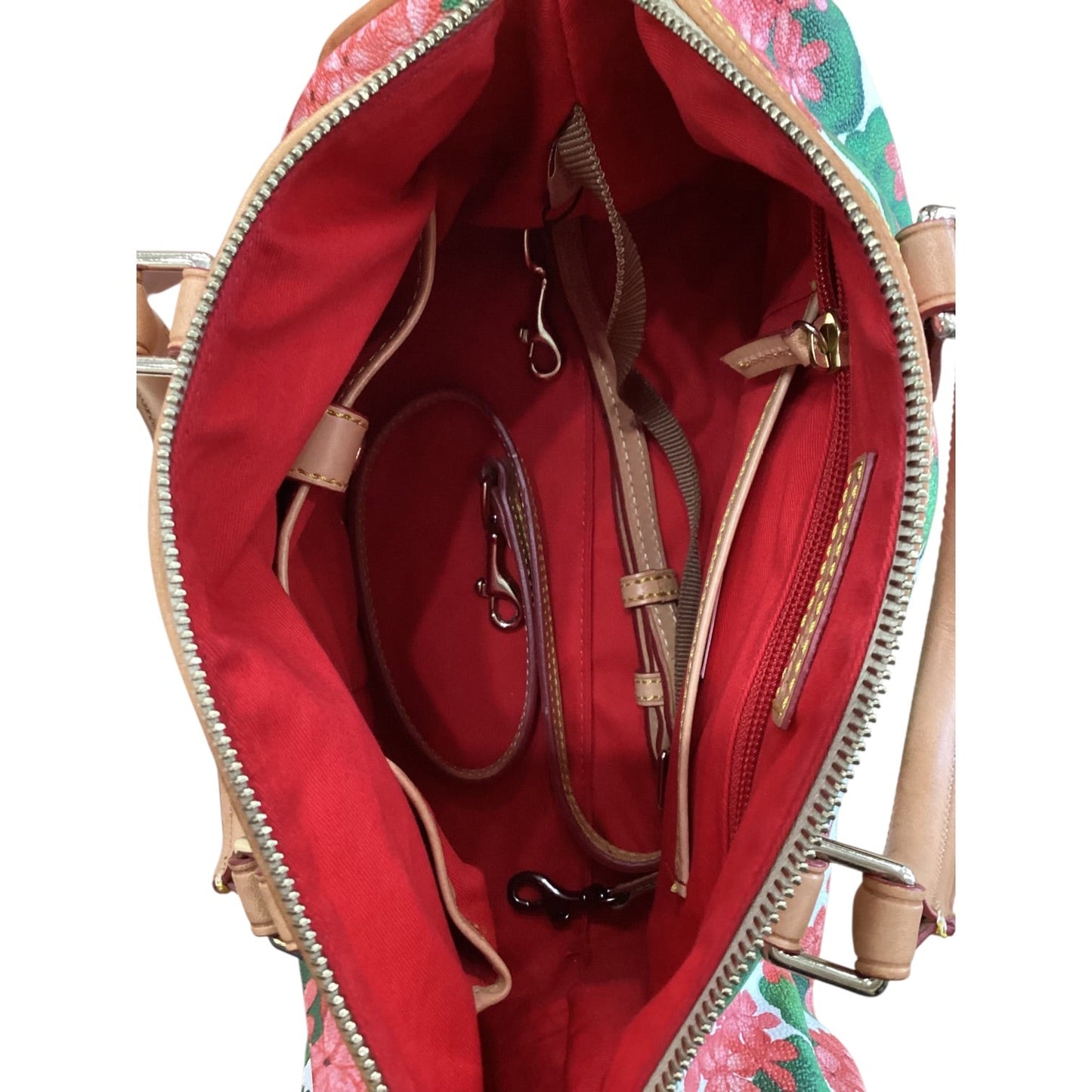 Handbag Designer By Dooney And Bourke In Floral Print, Size:Medium