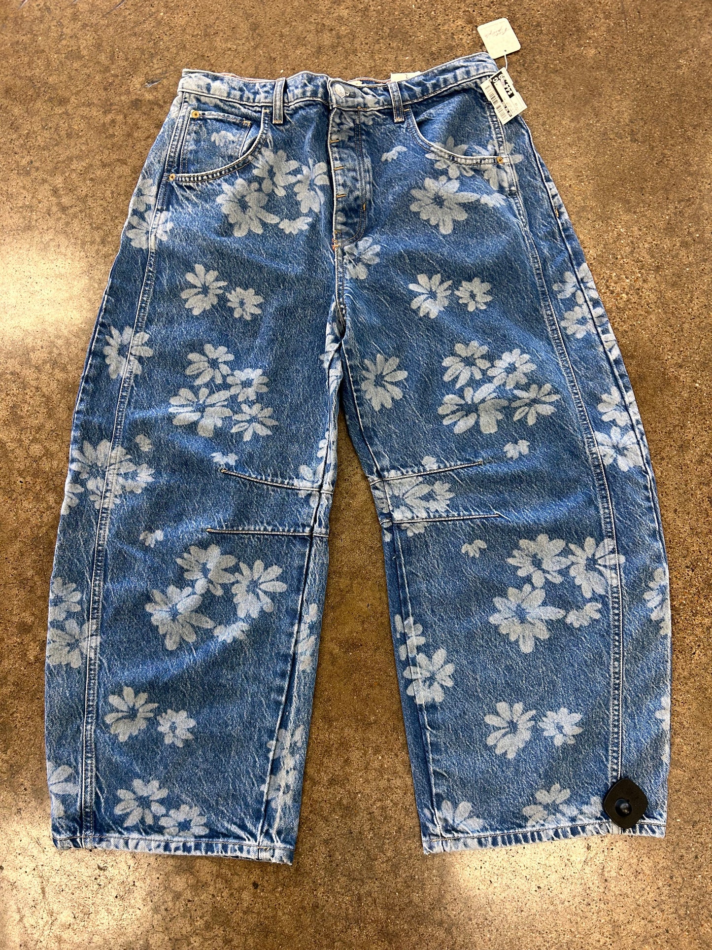 Jeans Wide Leg By We The Free In Blue Denim, Size:12