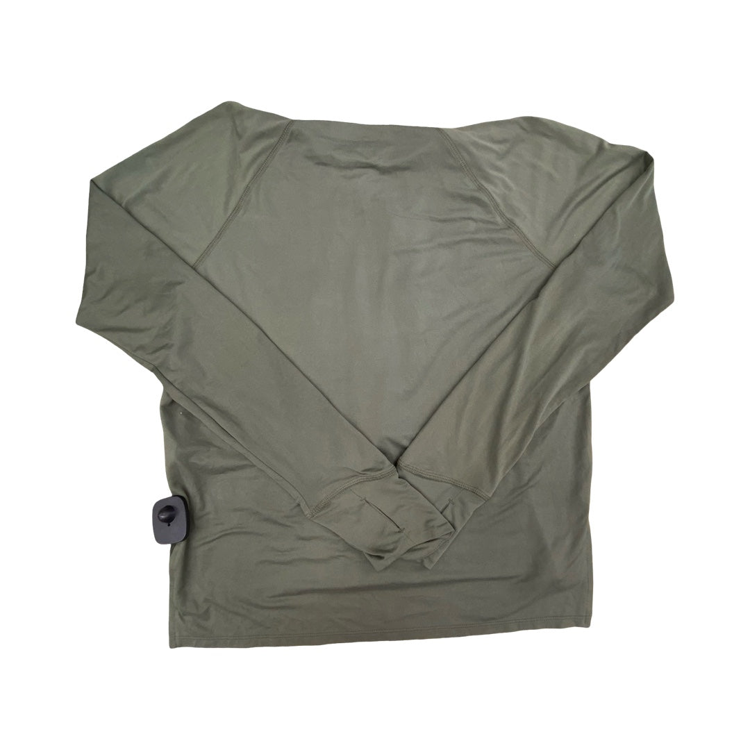 Athletic Top Ls Hoodie By Reebok In Green, Size:S