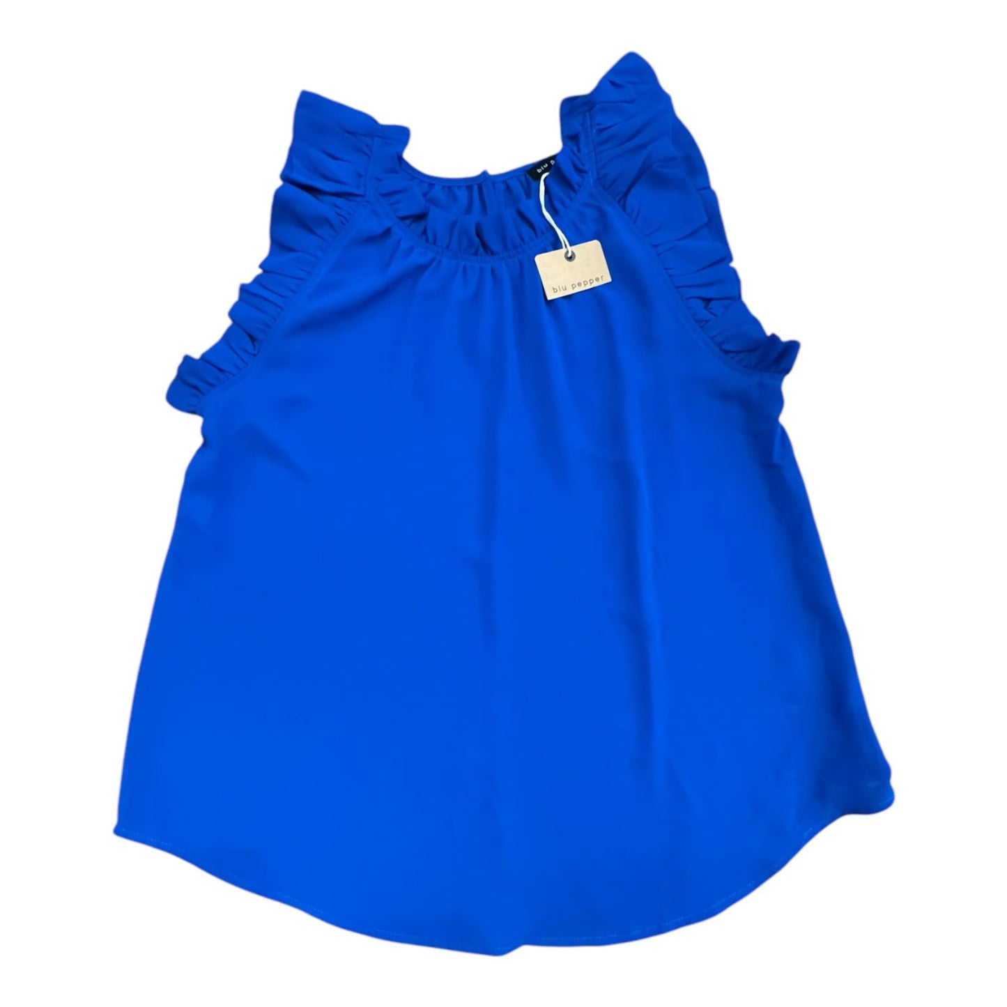 Top Sleeveless By Blu Pepper In Blue, Size:M