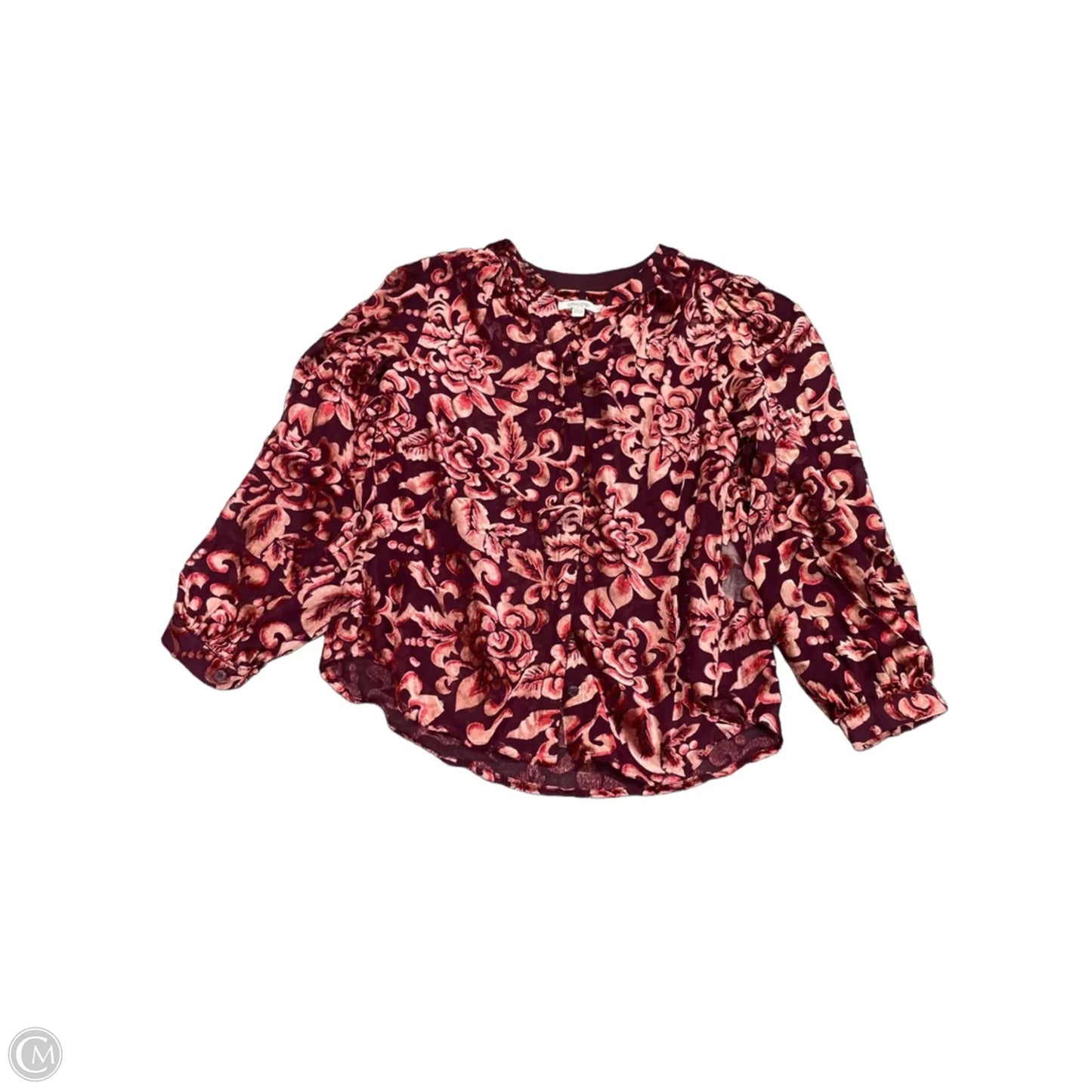 Top Long Sleeve By Chicos In Purple & Red, Size: M