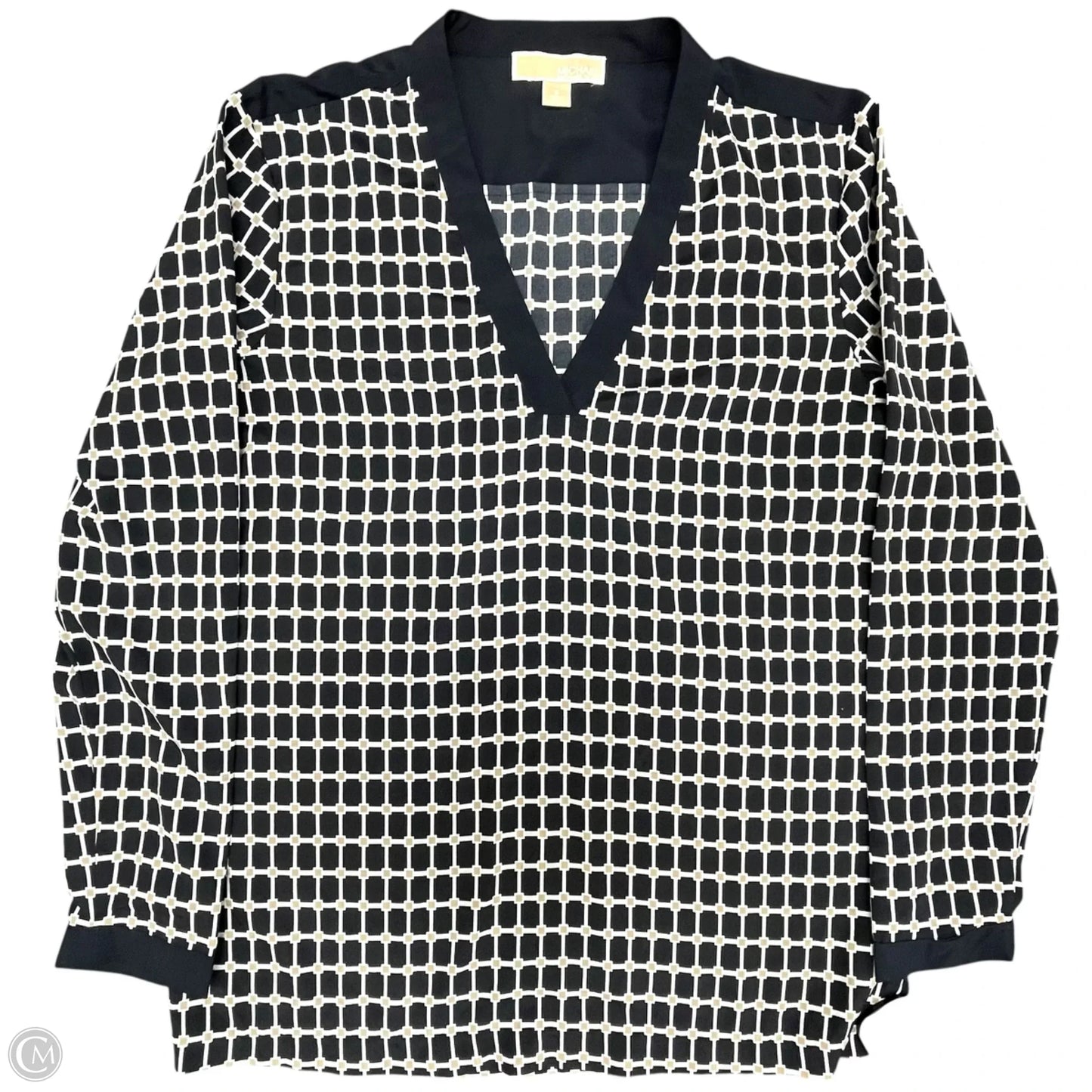 Top Long Sleeve By Michael By Michael Kors In Blue & Brown, Size: S