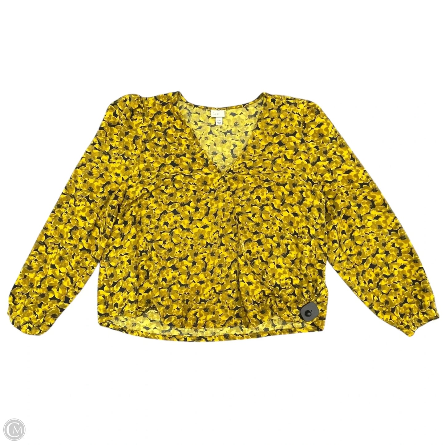 Top Long Sleeve By A New Day In Yellow, Size: Xxl