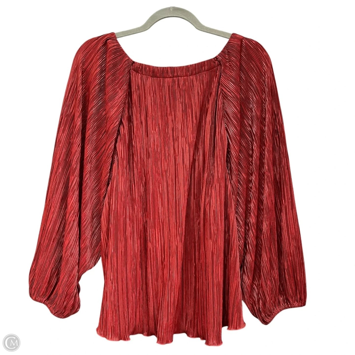Blouse Long Sleeve By Chicos In Red, Size: Xxl