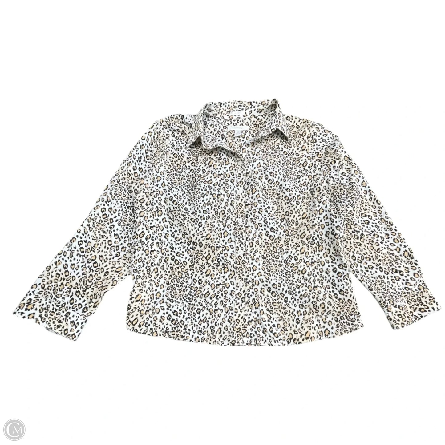 Top Long Sleeve By Chicos In Animal Print, Size: L