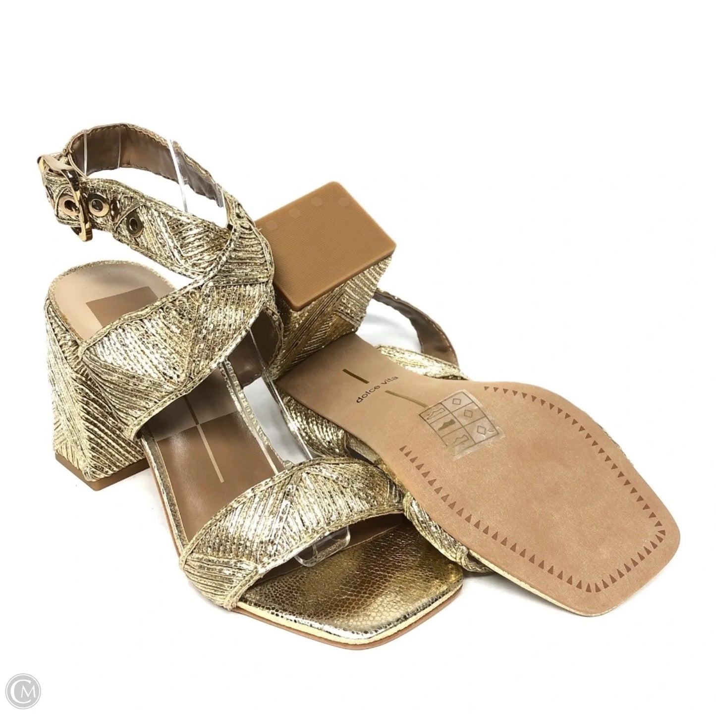 Shoes Heels Block By Dolce Vita In Gold, Size: 5