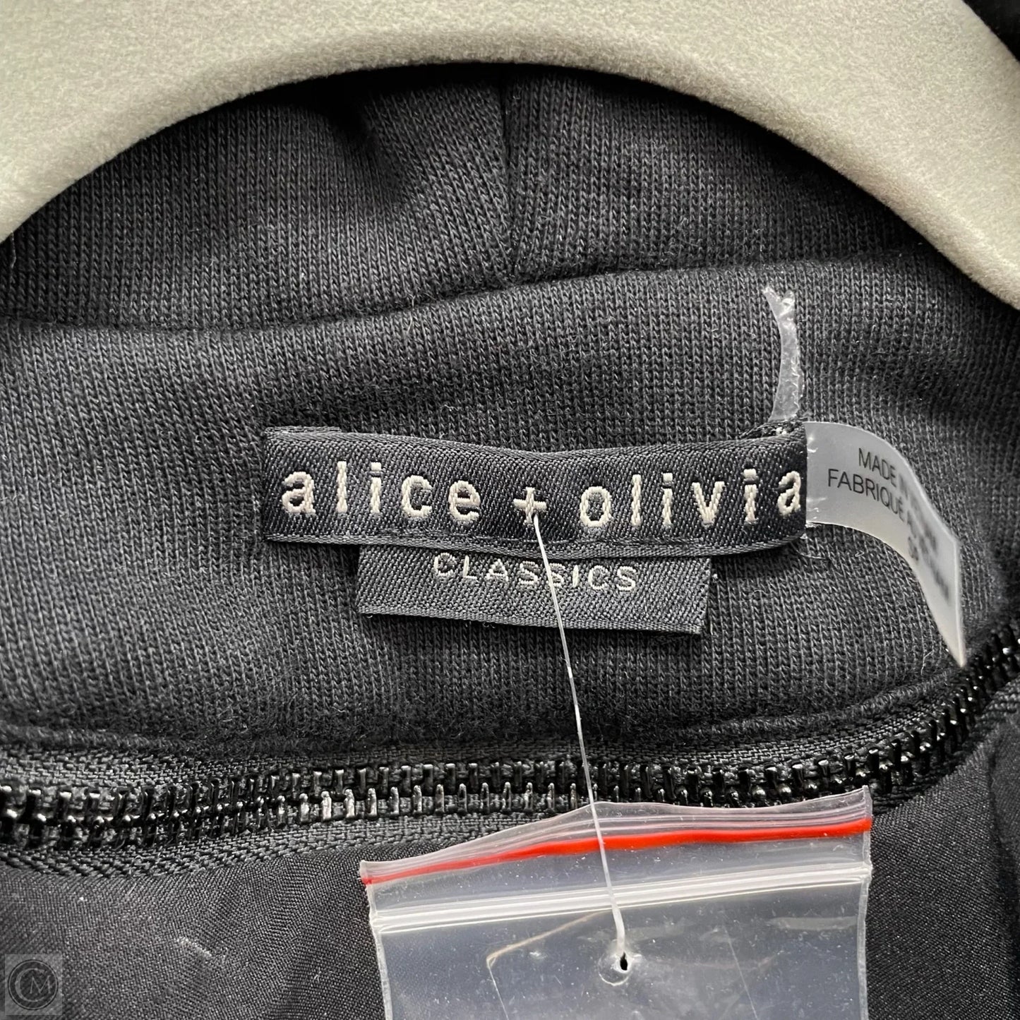 Jacket Designer By Alice + Olivia In Black & Grey, Size: S