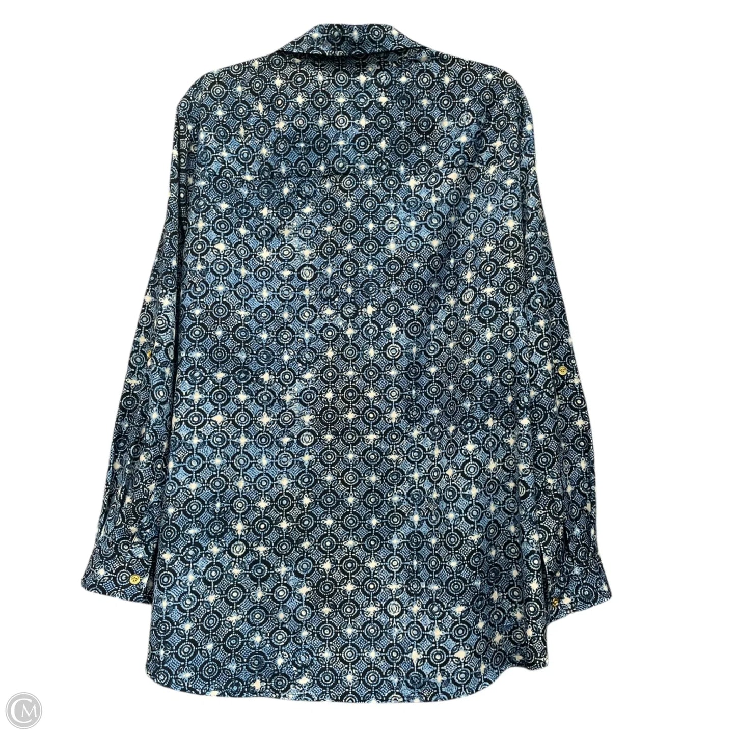 Top Long Sleeve By Michael By Michael Kors In Blue, Size: 2x