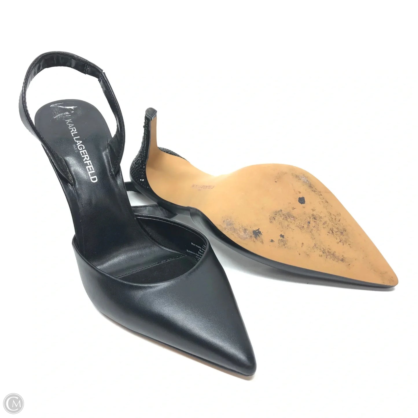 Shoes Designer By Karl Lagerfeld In Black, Size: 8