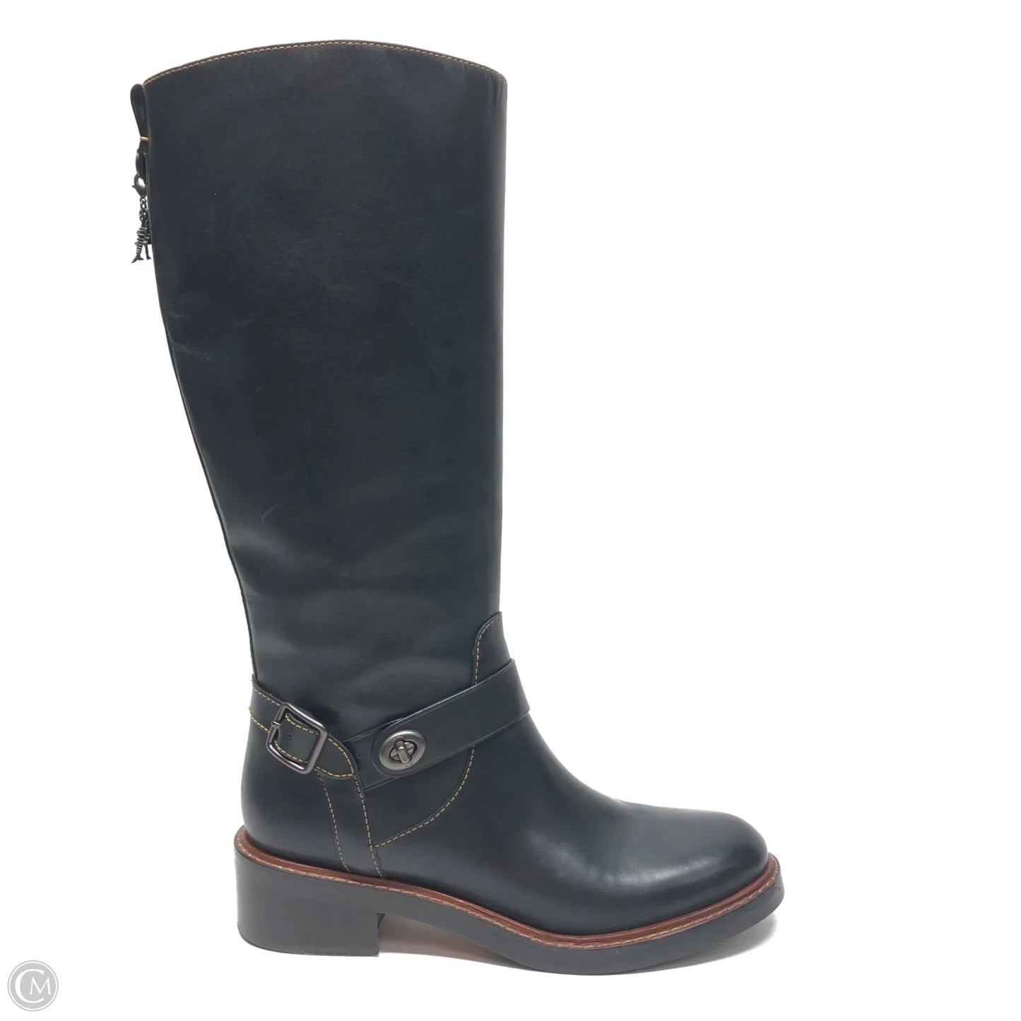 Boots Designer By Coach In Black, Size: 8