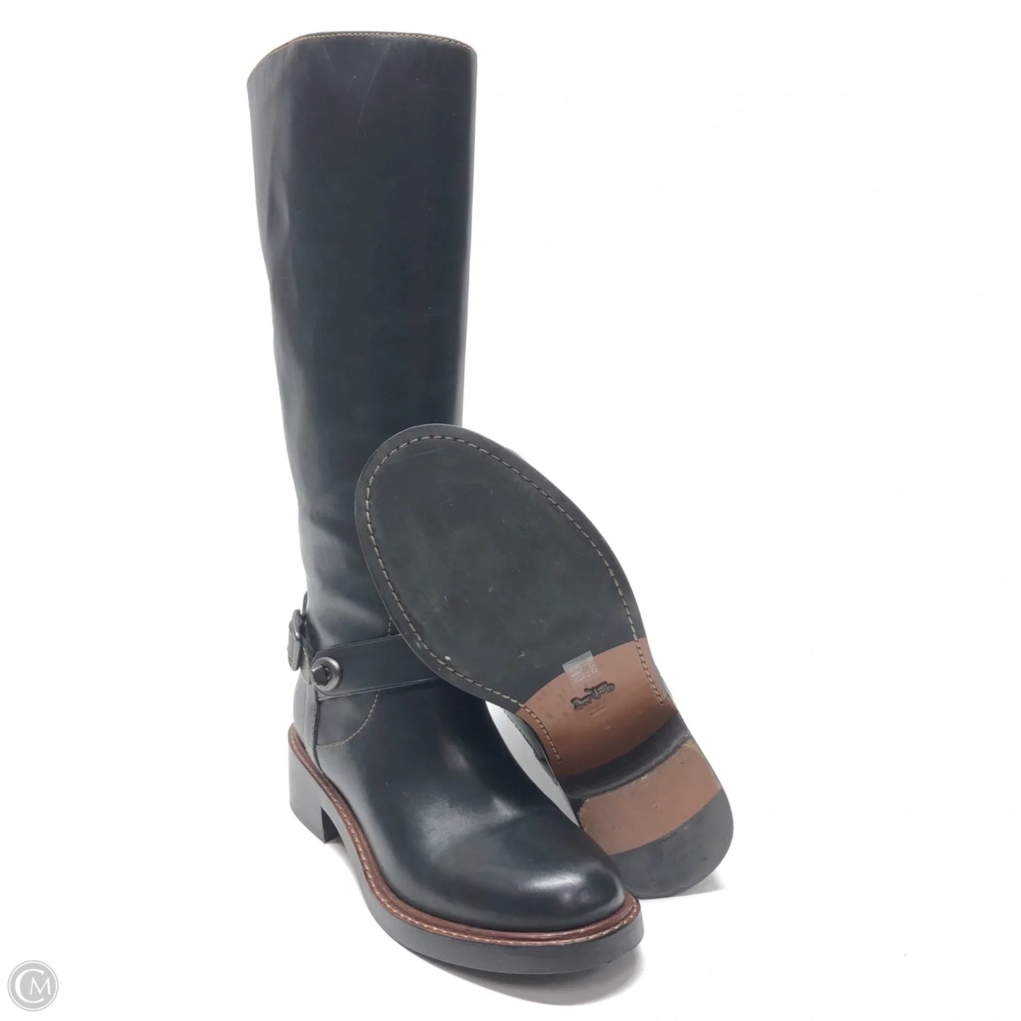 Boots Designer By Coach In Black, Size: 8