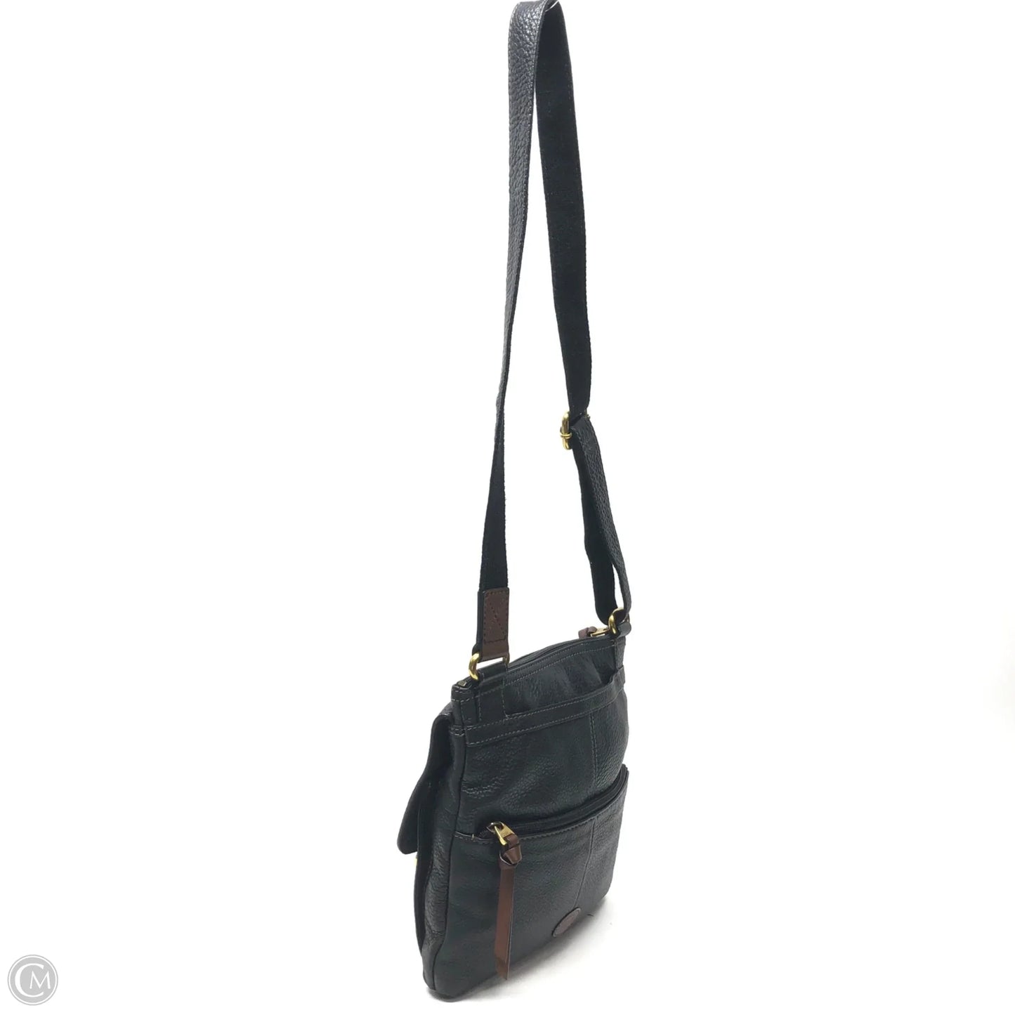 Crossbody Leather By Fossil, Size: Large