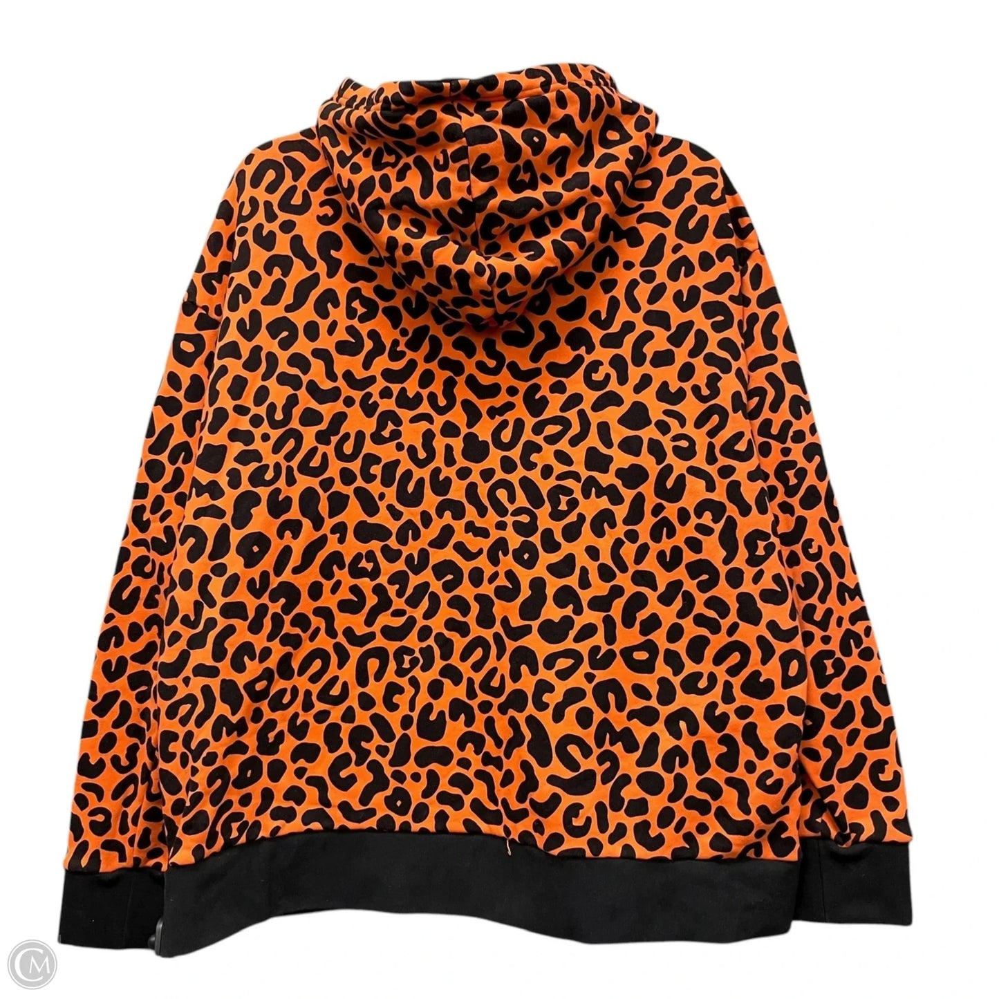 Sweatshirt Hoodie By Adidas In Black & Orange, Size: 1x