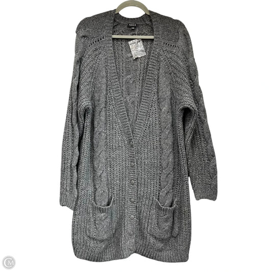 Sweater Cardigan By Torrid In Grey, Size: 2x
